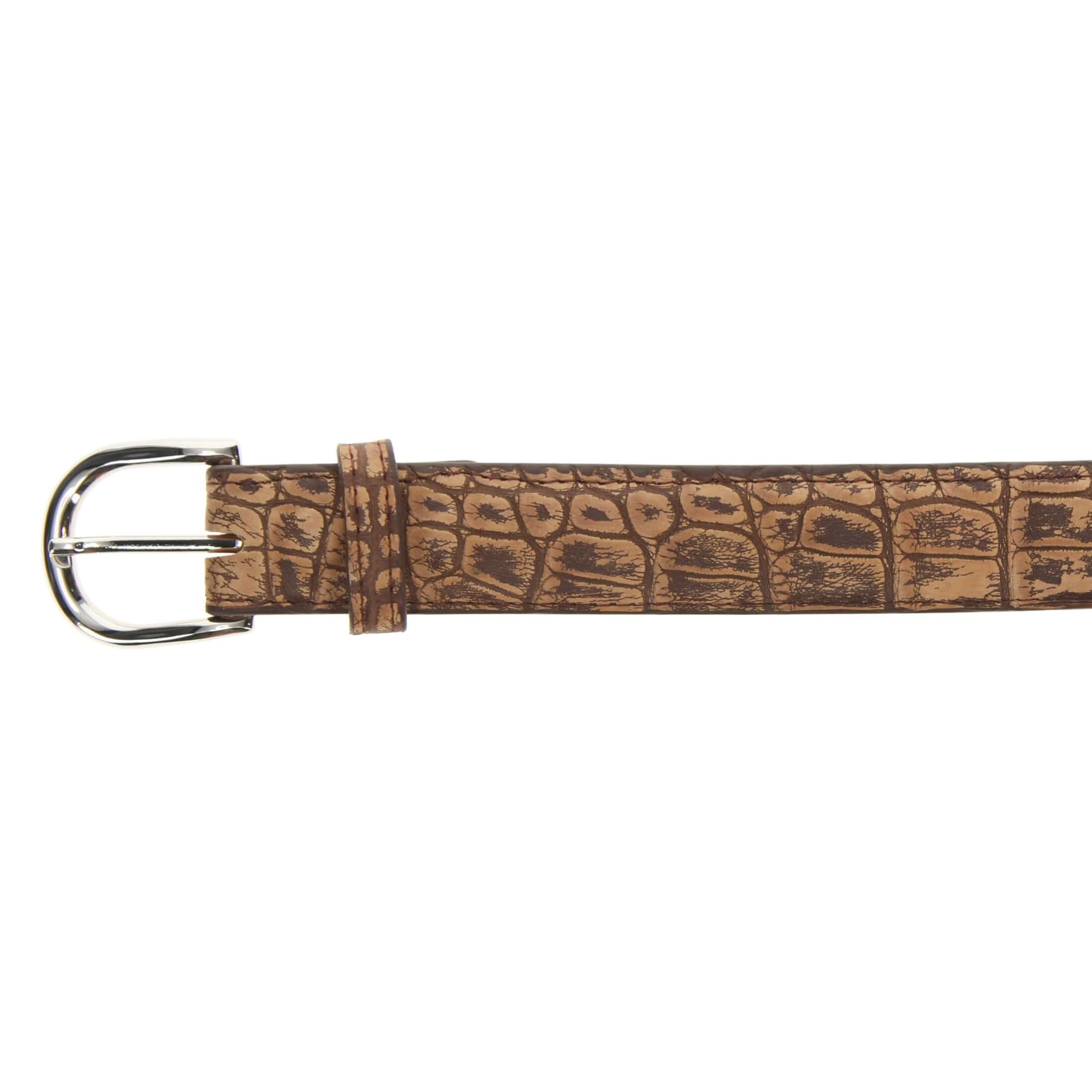 Men's Rusric Brown Alligator Belt by Vaccari Core