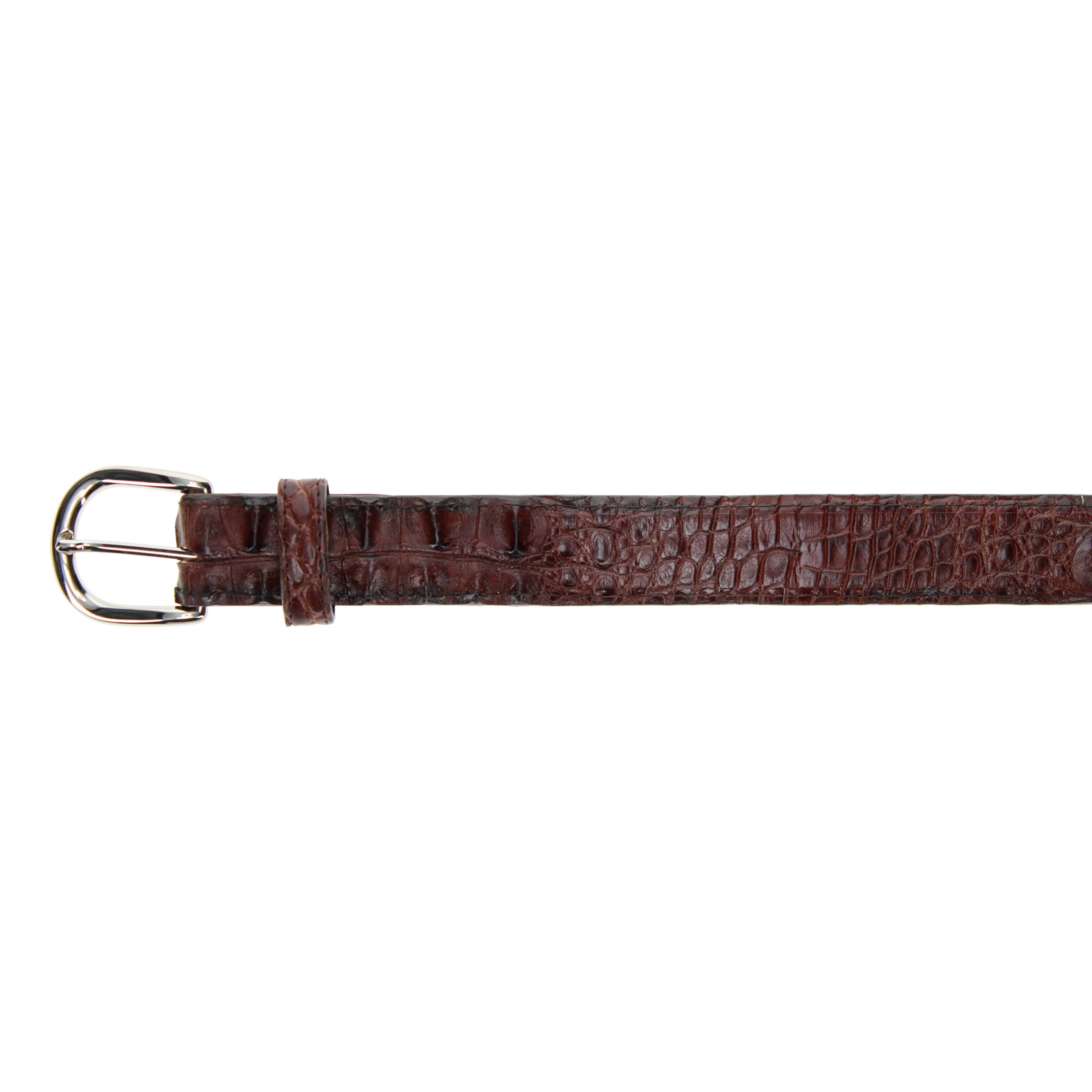 Men's Black Cherry American Alligator Belt | Vaccari Boots