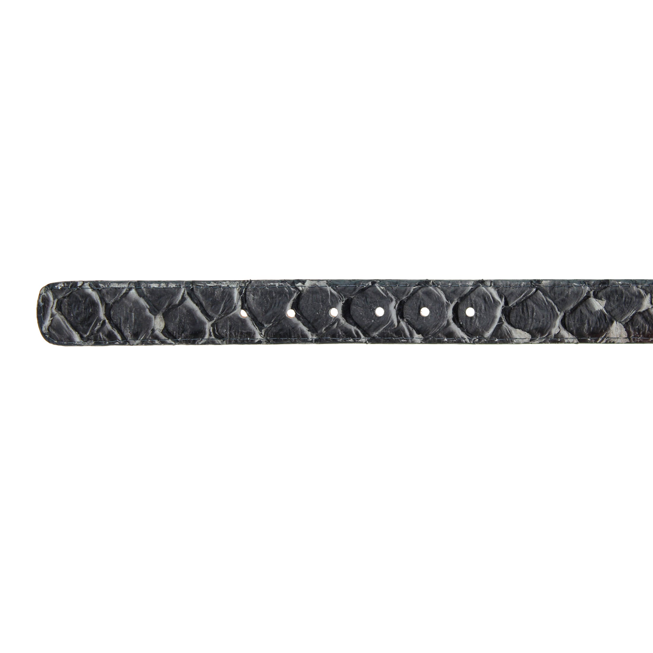 Men's Rustic Black Pirarucu Fish Belt
