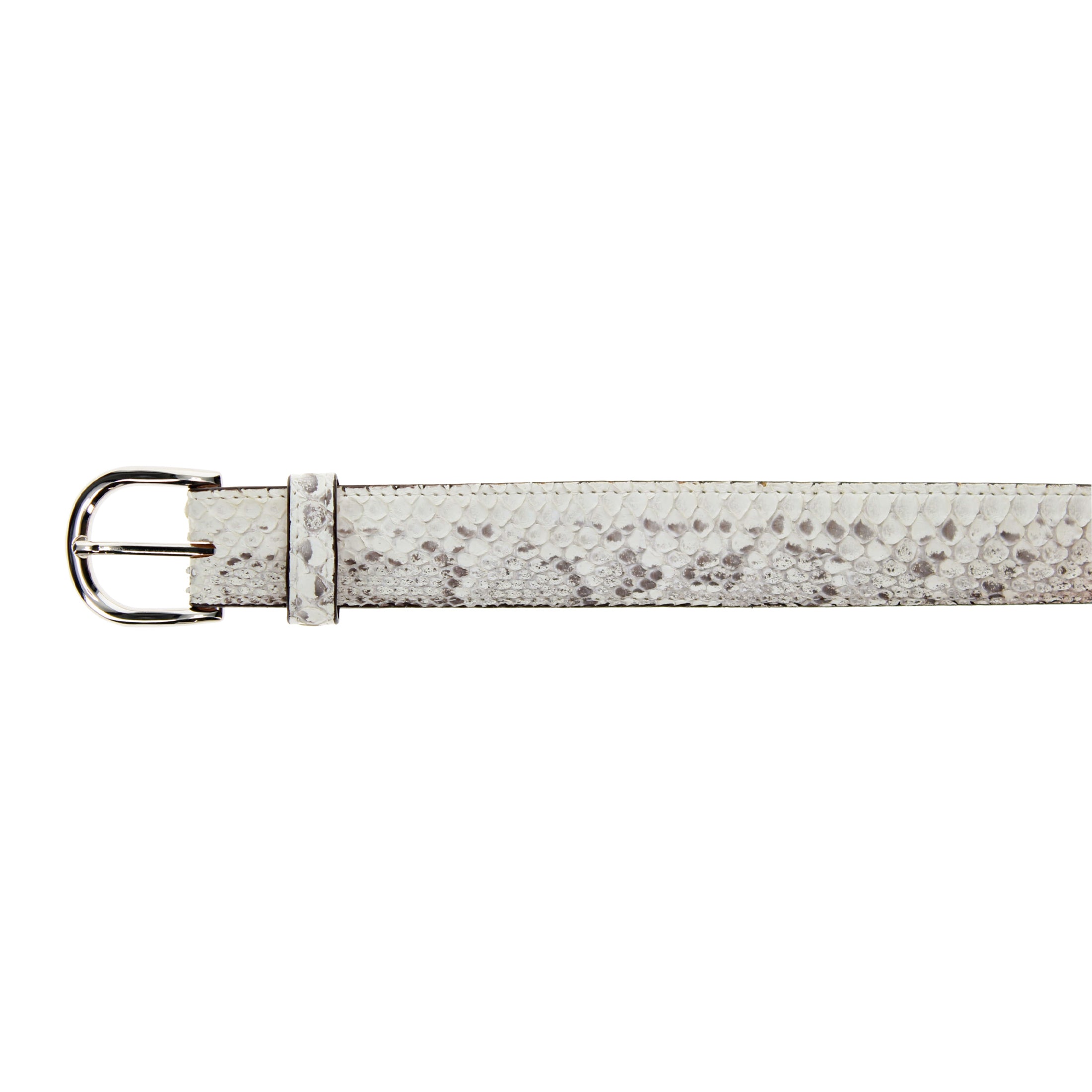 Men's Natural Front Cut Python Belt | Vaccari Boots