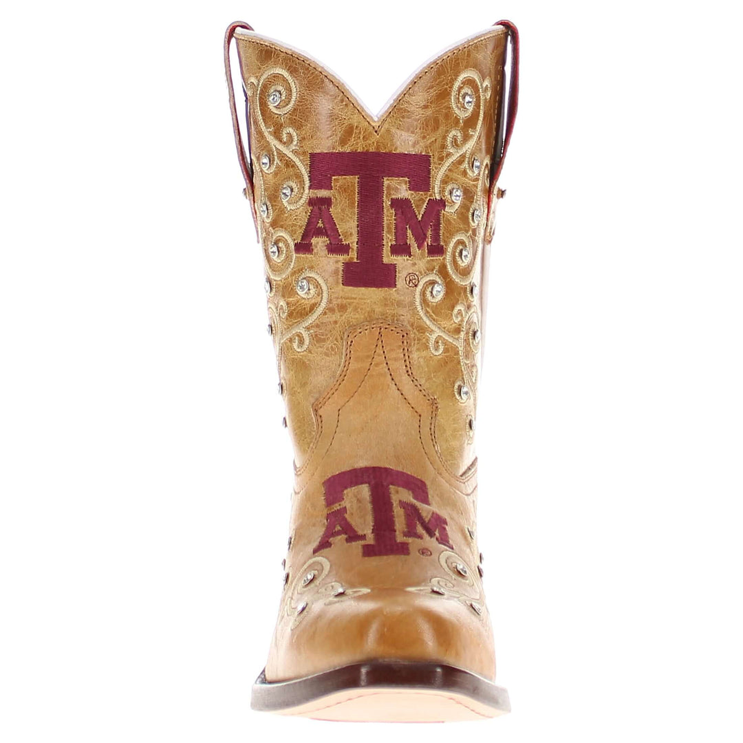 Kid's Chloe Texas A&M University Scroll & Stud Cowgirl Boots