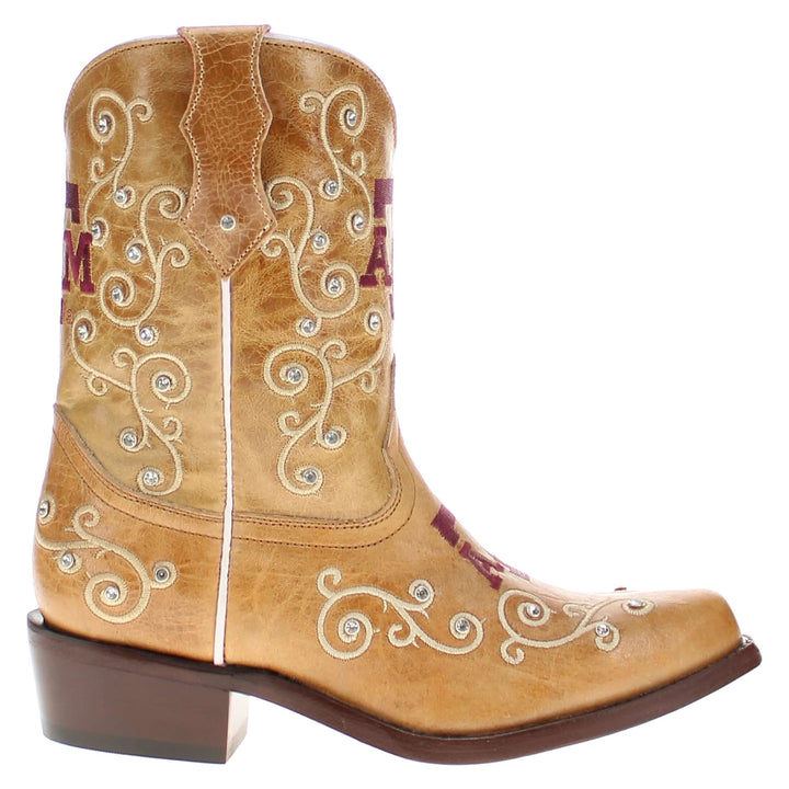 Kid's Chloe Texas A&M University Scroll & Stud Cowgirl Boots
