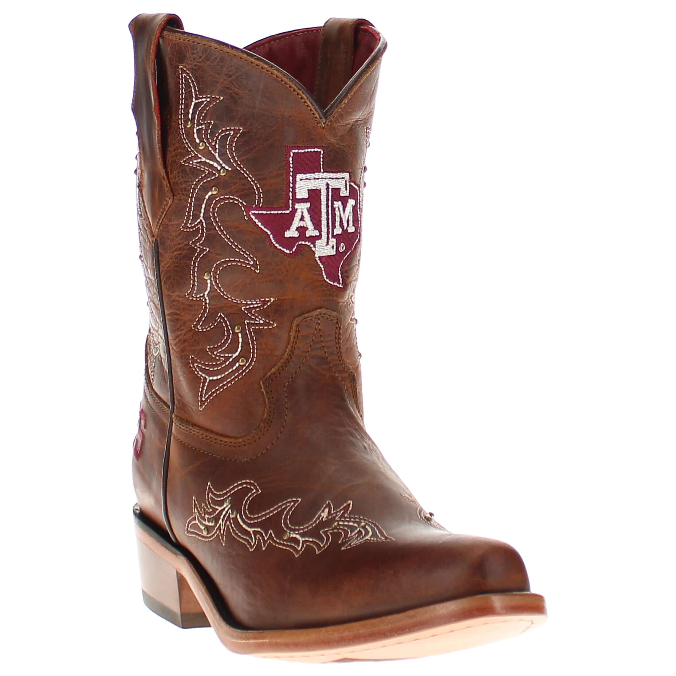 Kid's Amelia Texas A&M University Brass Studs Cowgirl Boots by Vaccari