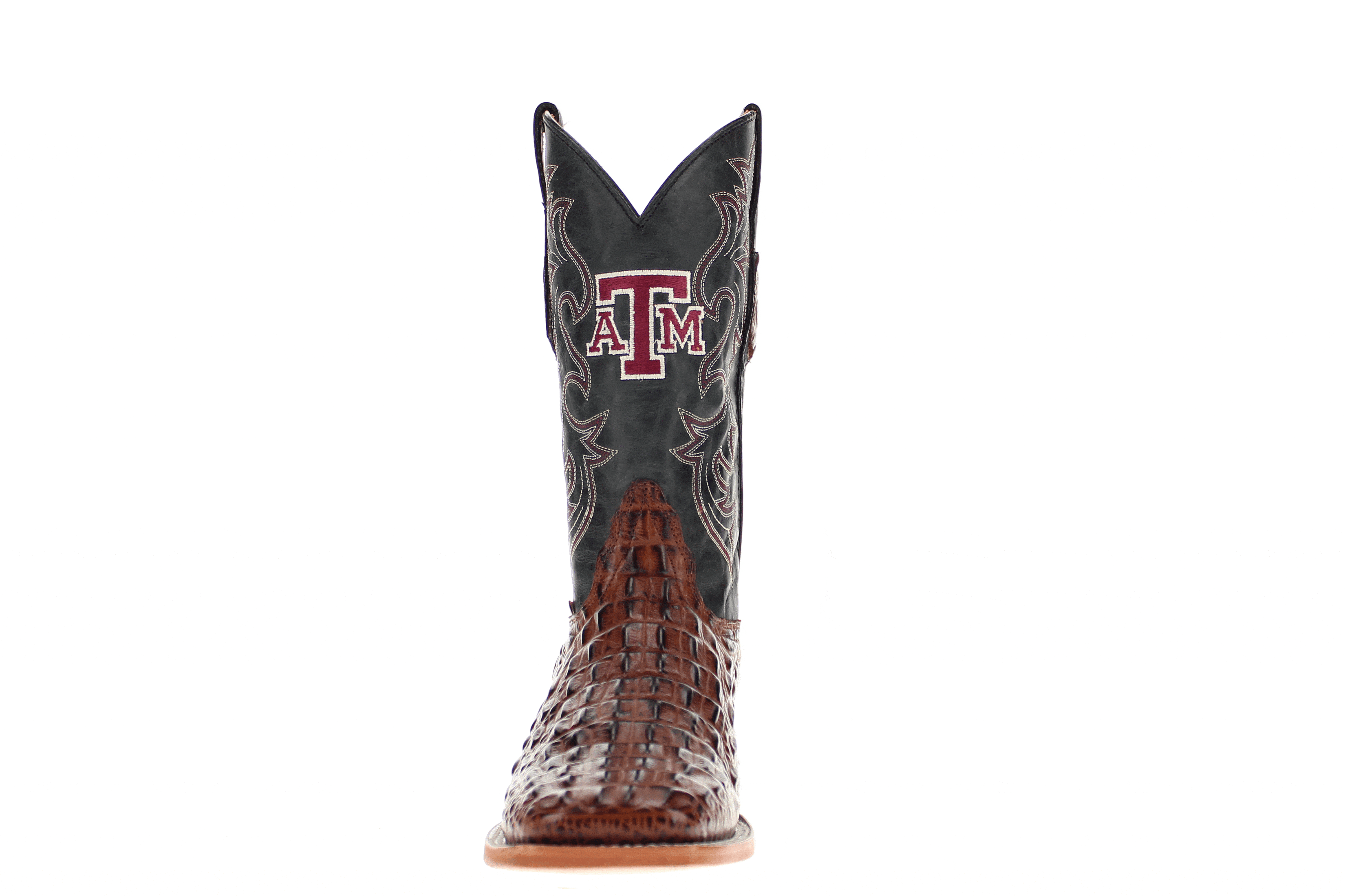 Men's University of Texas A&M Aggies Cowboy Boots | TAMU Mocha Square Toe Boots | Officially Licensed | Jackson