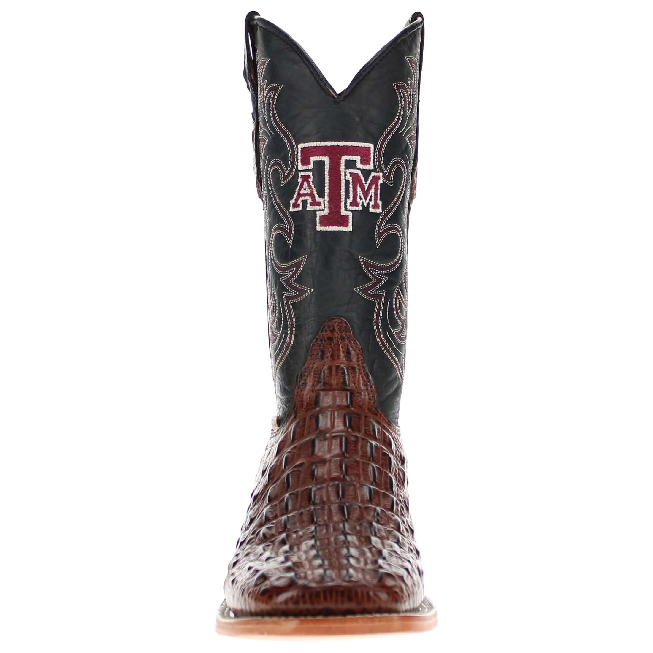 Men's University of Texas A&M Aggies Cowboy Boots | TAMU Mocha Square Toe Boots | Officially Licensed | Jackson
