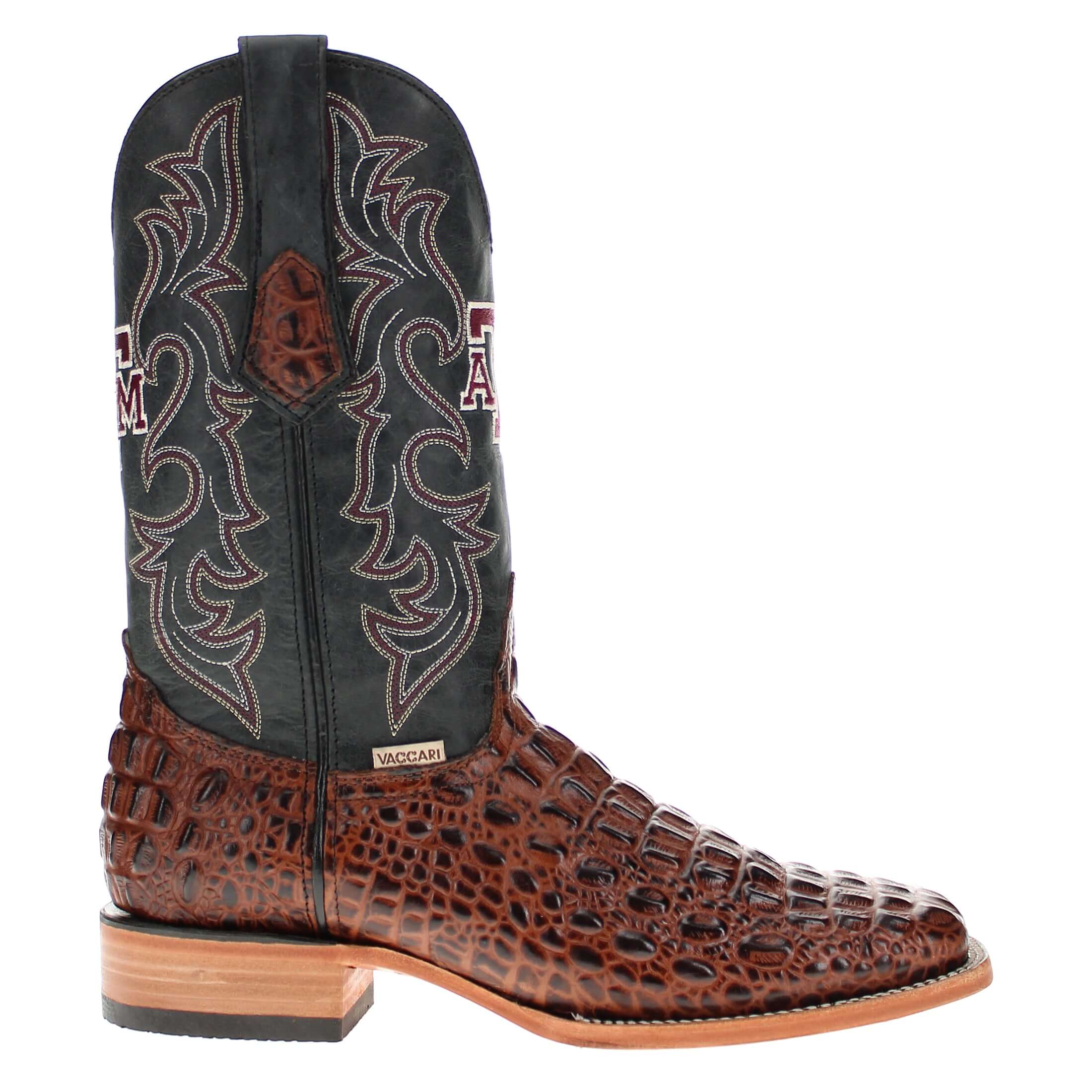 Men's University of Texas A&M Aggies Cowboy Boots | TAMU Mocha Square Toe Boots | Officially Licensed | Jackson