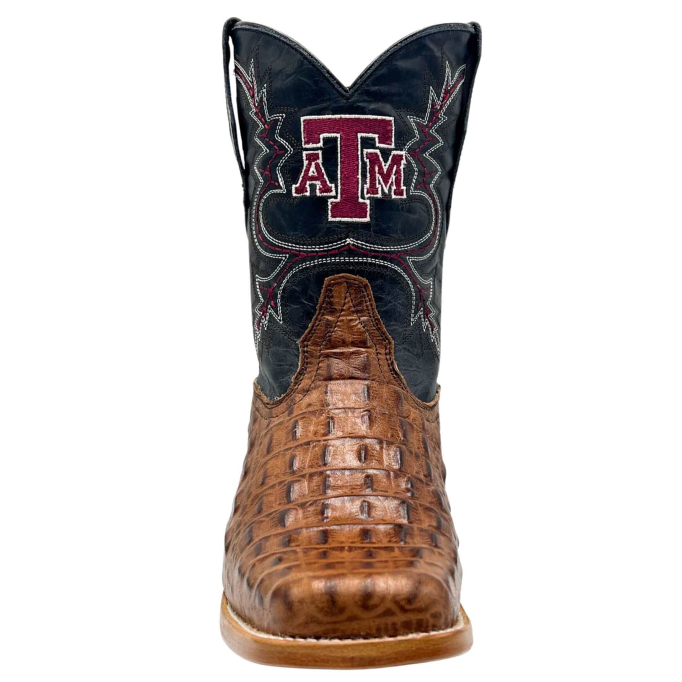 kids texas a&m aggies cowboy boots brown hornedback print Hudson