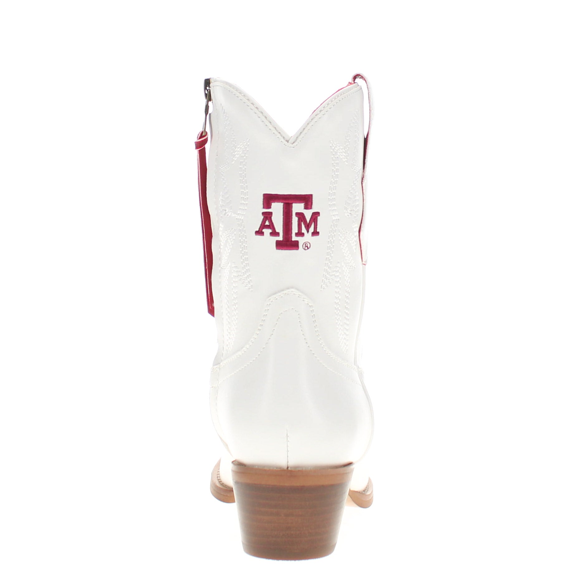 Women's Texas A&M University White Cowgirl Boots with Color Tassel Lynn by V by Vaccari
