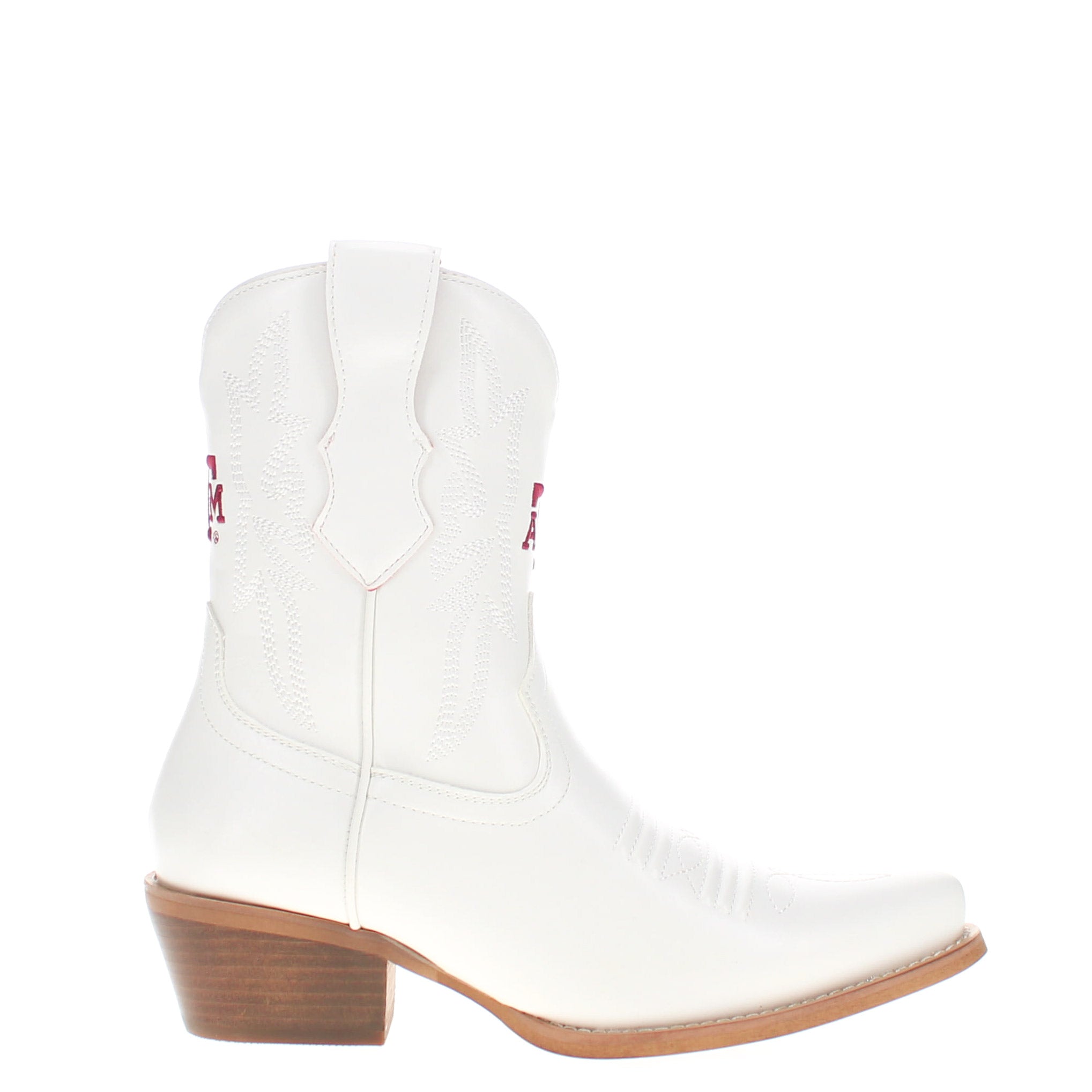 Women's Texas A&M University White Cowgirl Boots with Color Tassel Lynn by V by Vaccari
