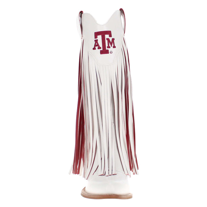 Texas A&M University Kacey White Fringe Boot By V By Vaccari