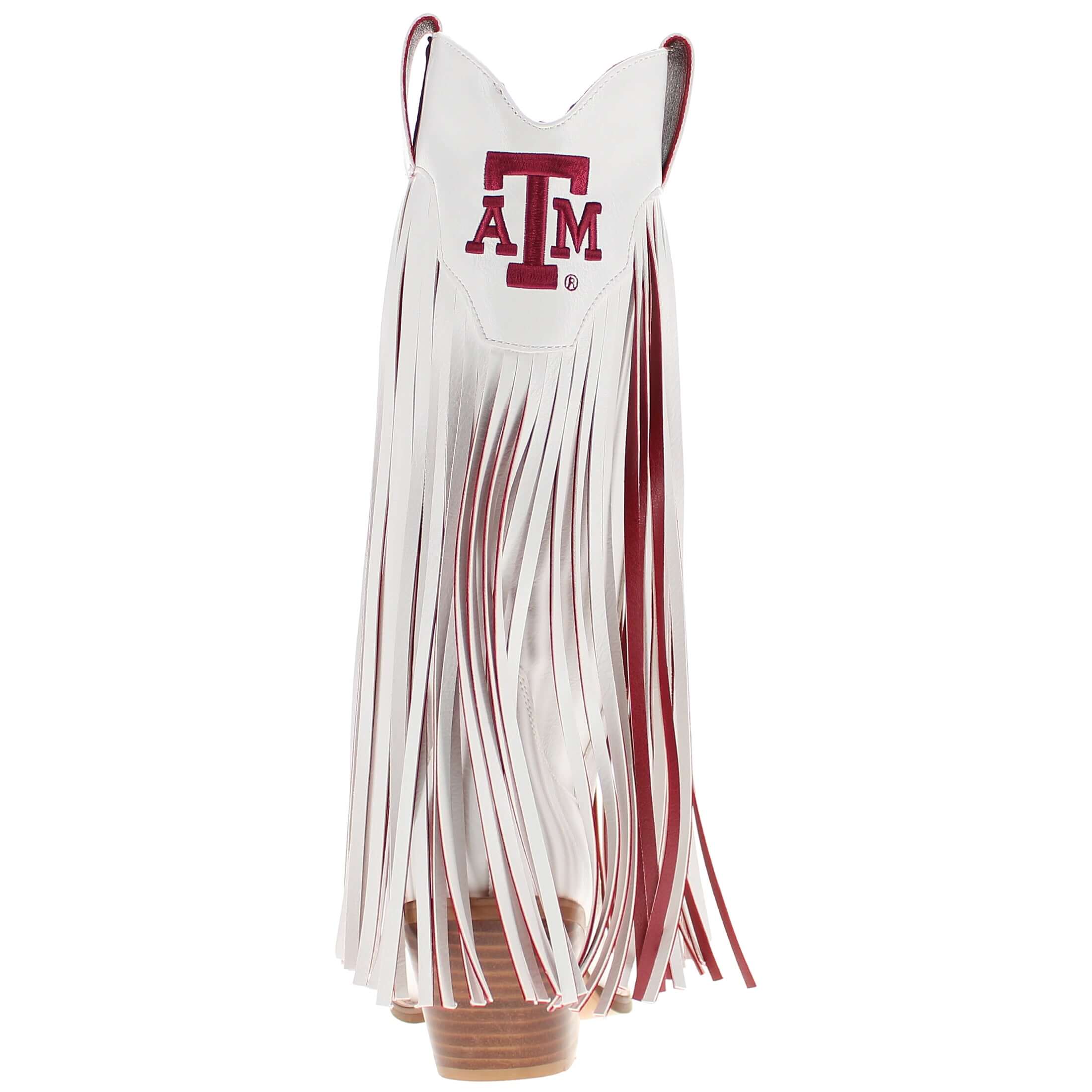 Texas A&M University Kacey White Fringe Boot By V By Vaccari