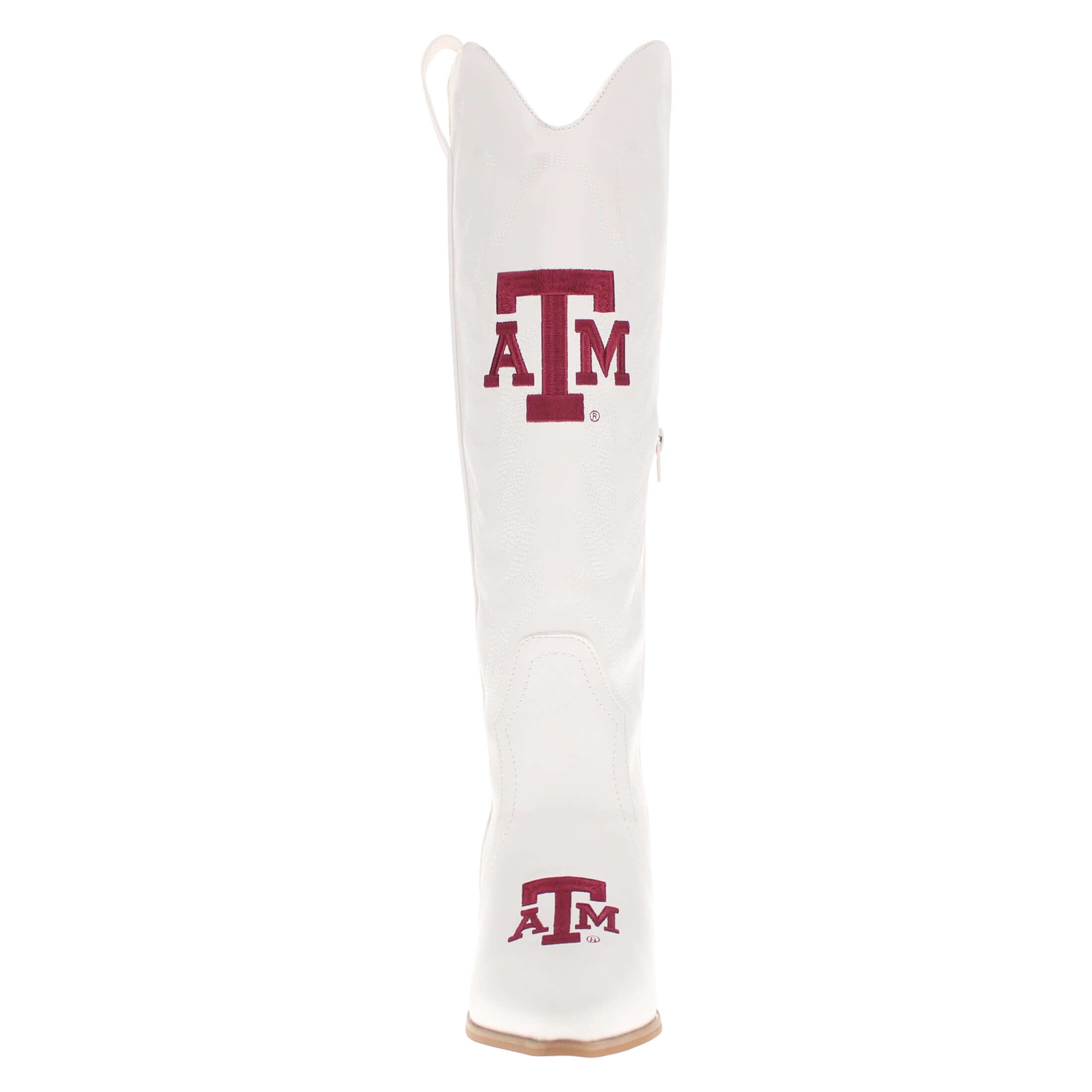 Texas A&M University Blair Tall White Boot By V By Vaccari