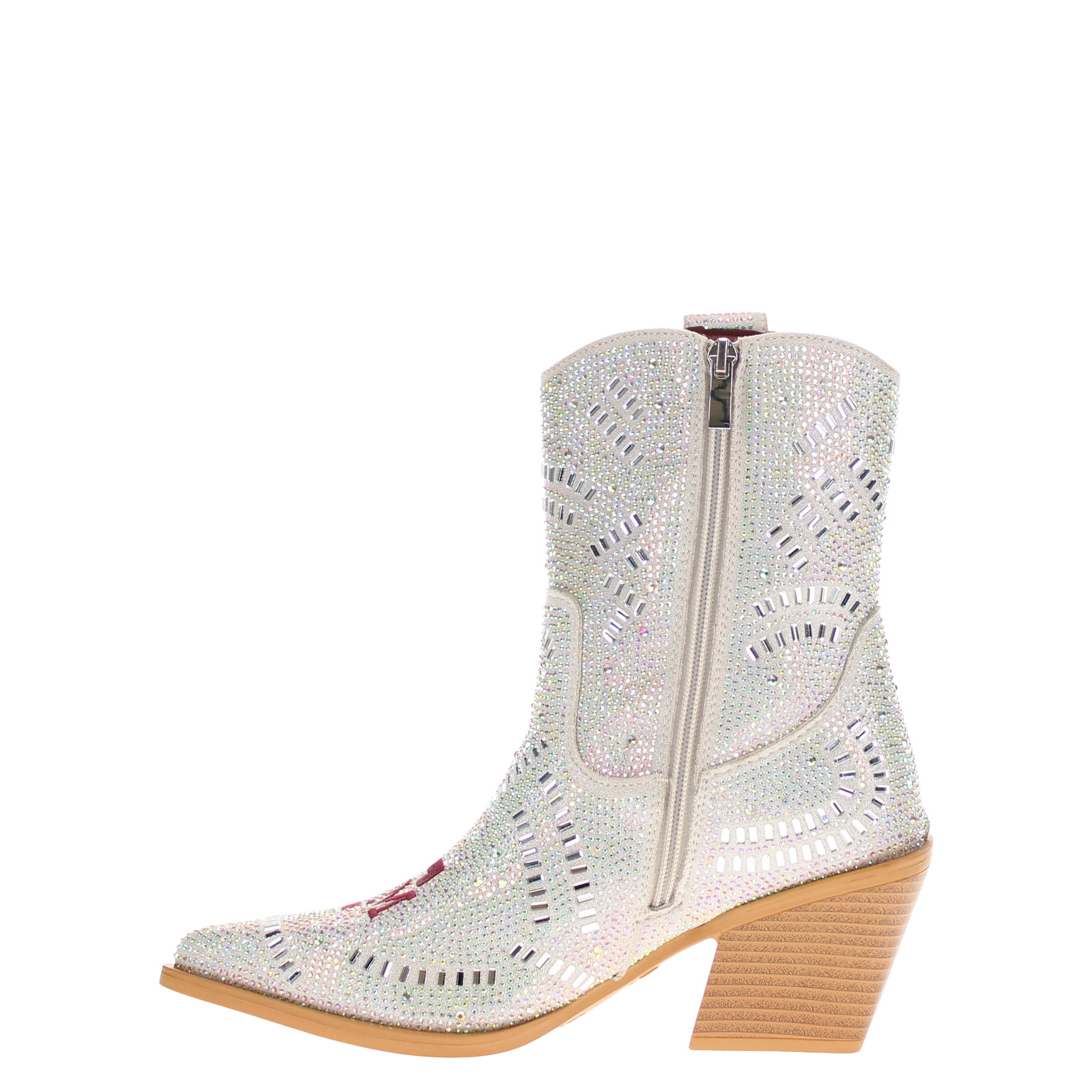 Women's Texas A&M University Natural Bling Cowgirl Booties Jade by V by Vaccari