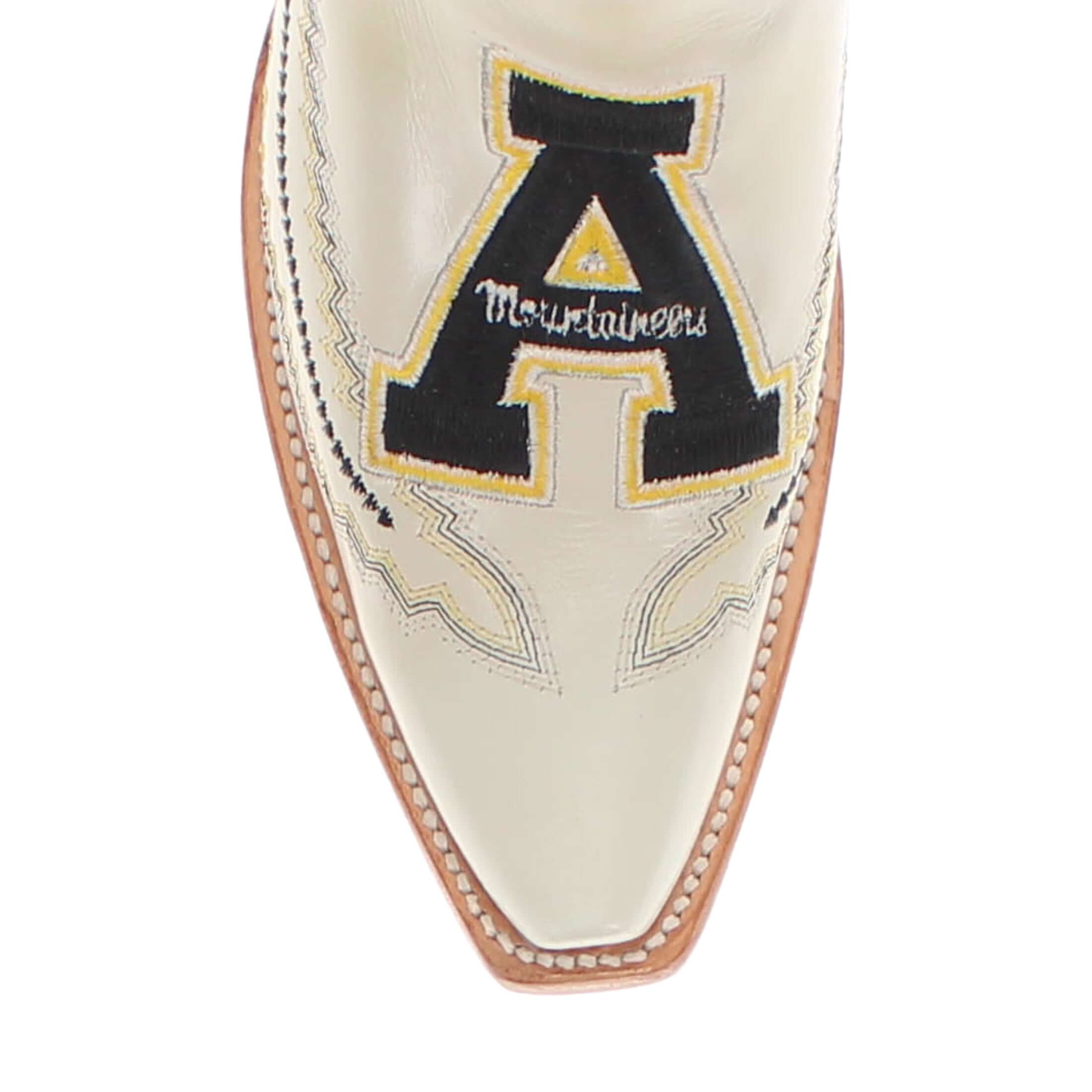 Women's App State University Bone Snip Toe Cowgirl Boots Naomi by Vaccari