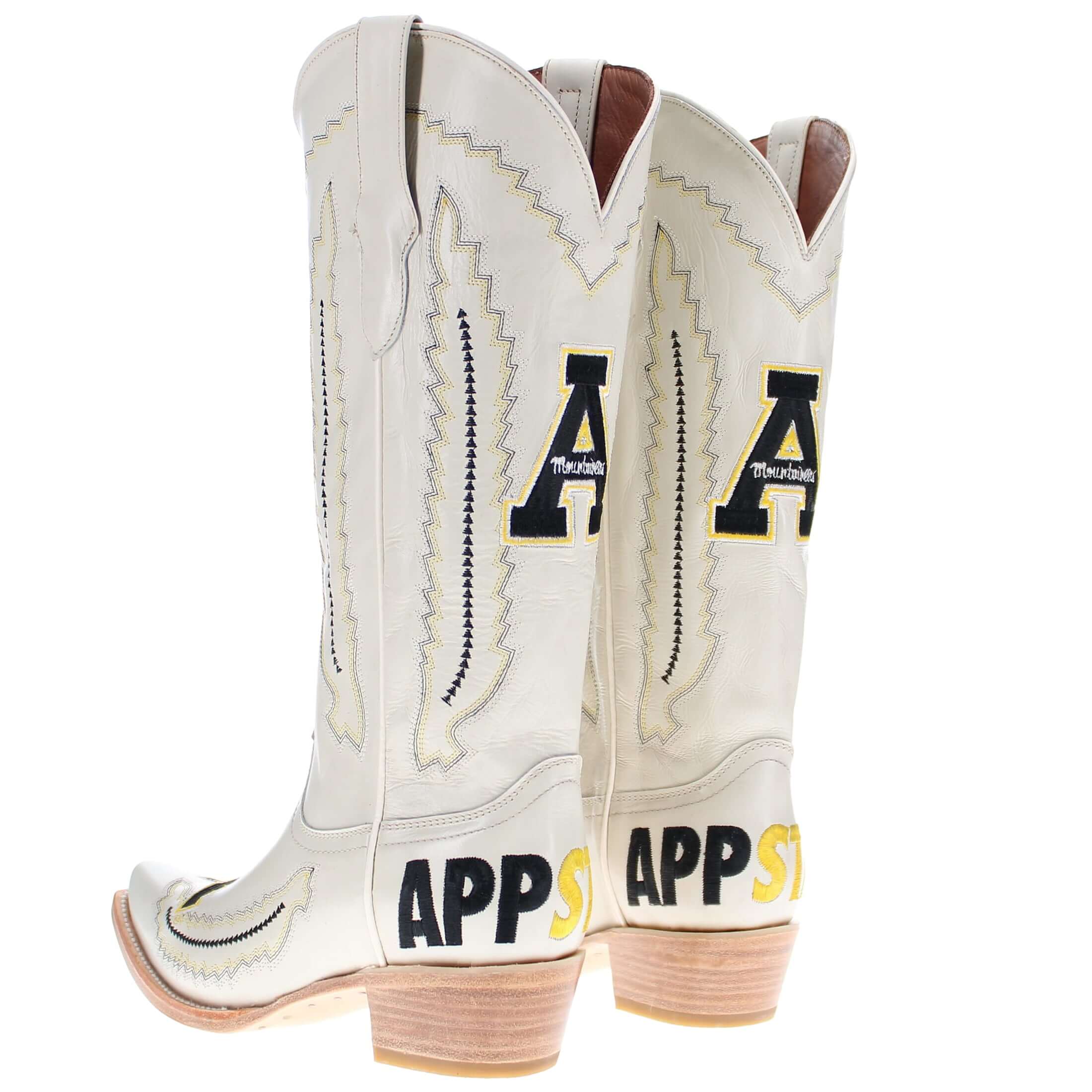 Women's App State University Bone Snip Toe Cowgirl Boots Naomi by Vaccari