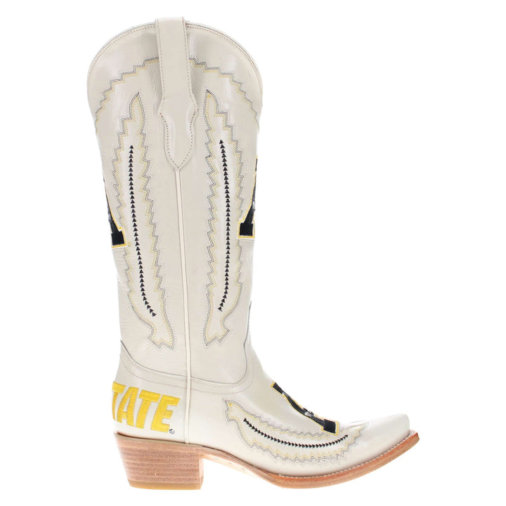Women's App State University Bone Snip Toe Cowgirl Boots Naomi by Vaccari
