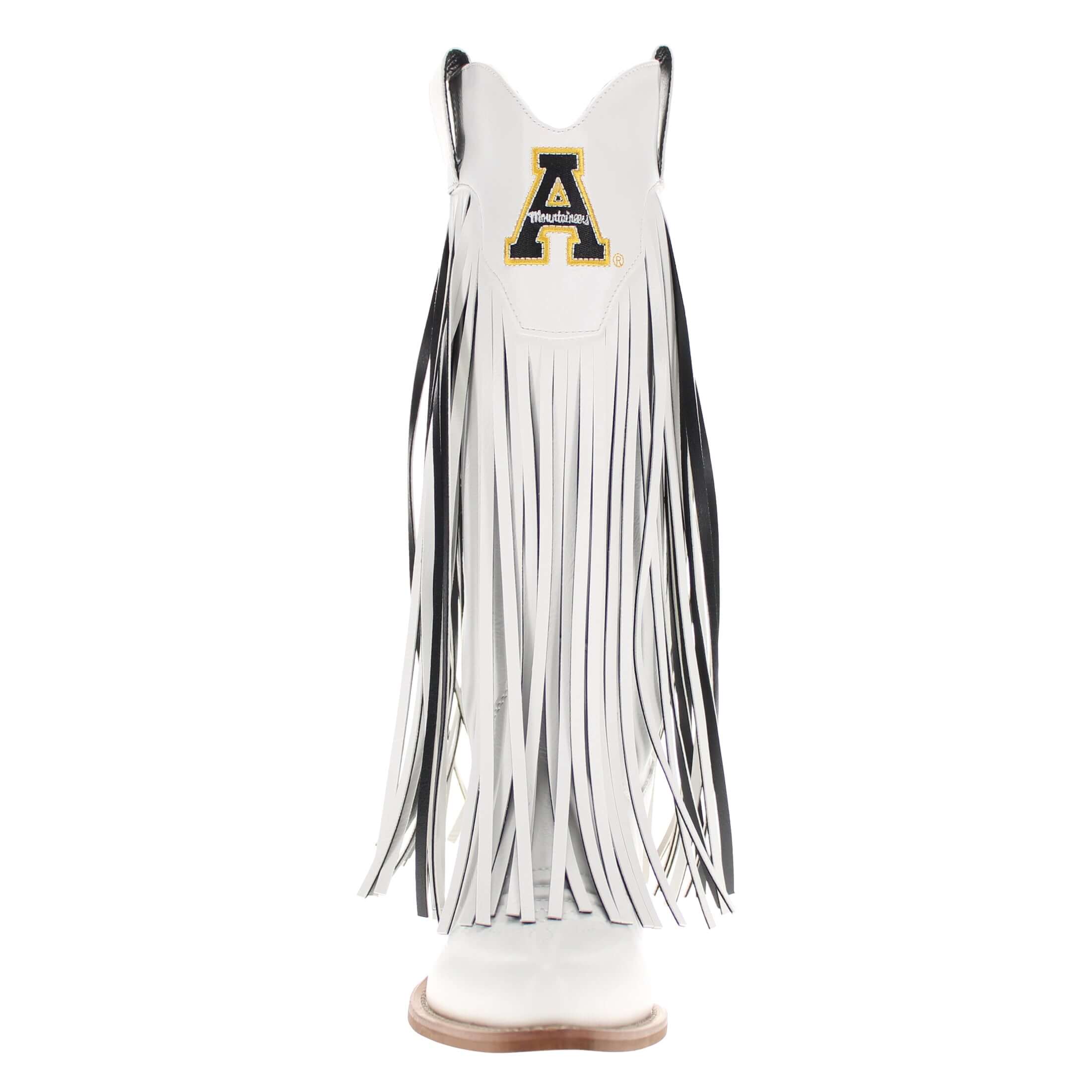 Appalachian State University Kacey White Fringe Boot By V By Vaccari