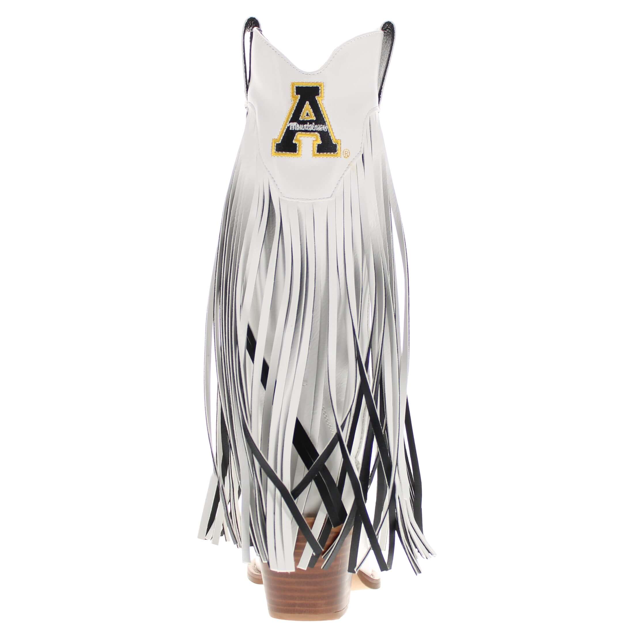 Appalachian State University Kacey White Fringe Boot By V By Vaccari