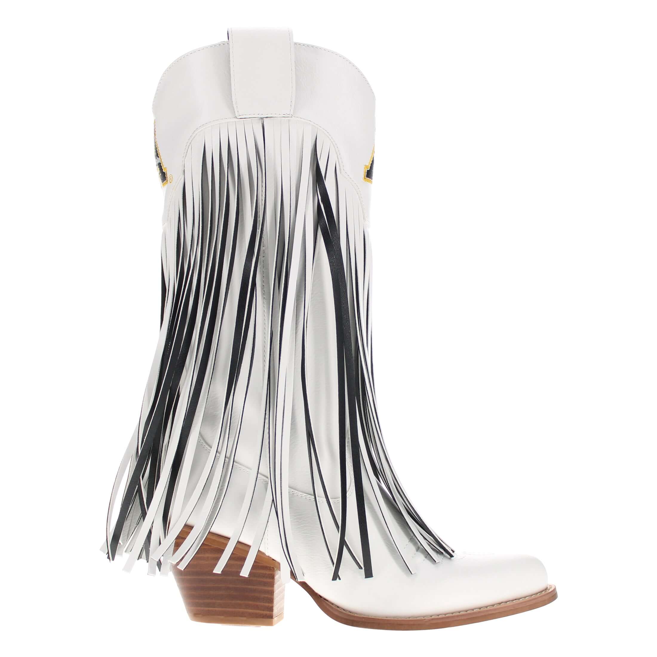 Appalachian State University Kacey White Fringe Boot By V By Vaccari