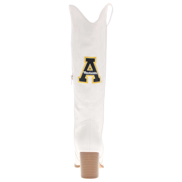 Appalachain State University Blair Tall White Boot By V By Vaccari