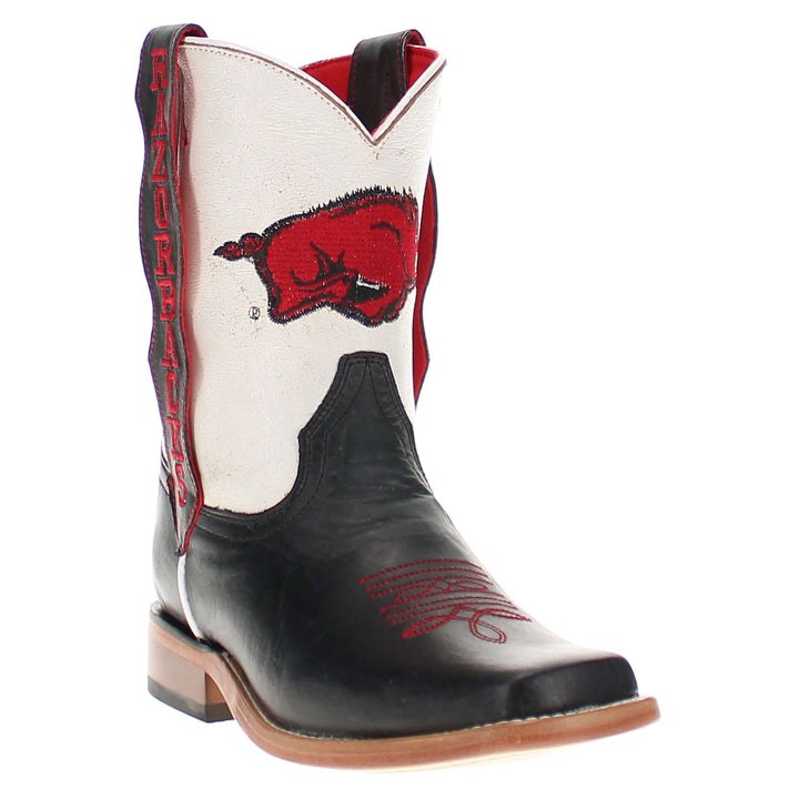 Kid's Dakota University of Arkansas Mascot Cowboy Boots by Vaccari