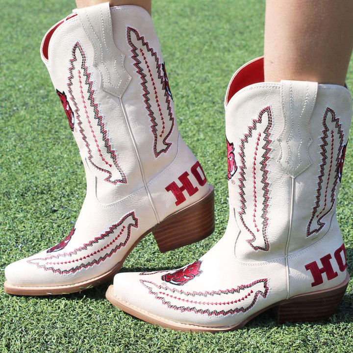 University of Arkansas Mimi Short Bone Boot By V By Vaccari