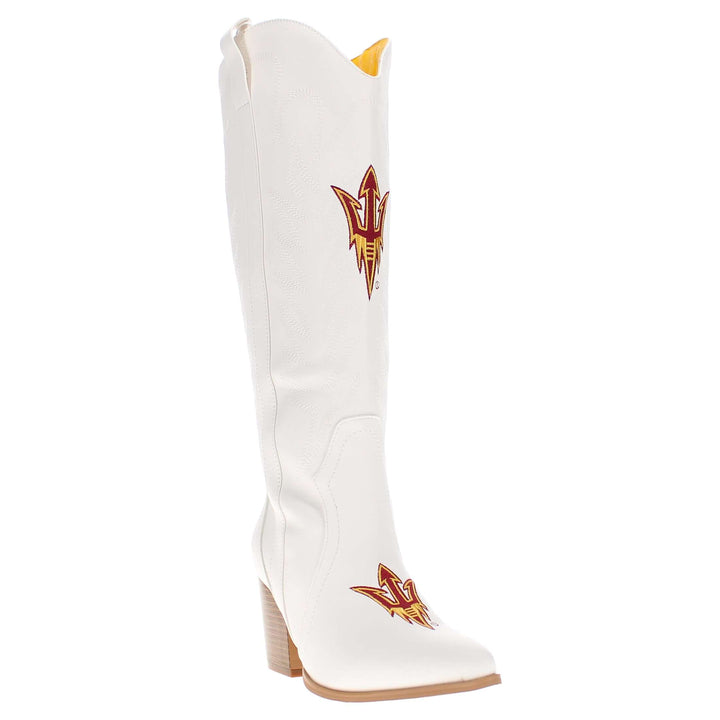 Arizona State University Blair Tall White Boot By V By Vaccari