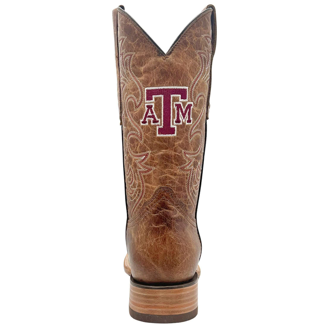 Men's University of Texas A&M Aggies Tan Square Toe Cowboy Boots Luke by Vaccari