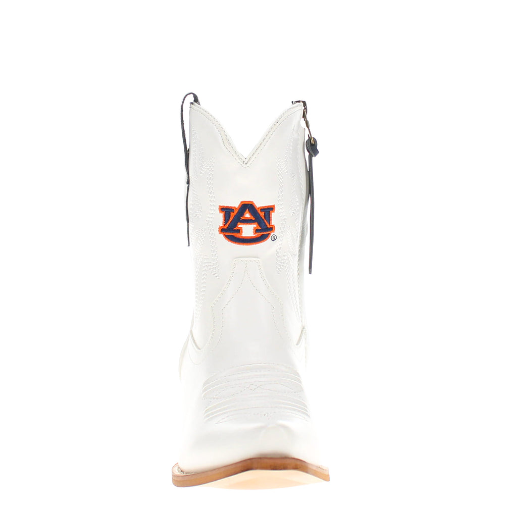 Women's Auburn University White Cowgirl Boots with Color Tassel Lynn by V by Vaccari