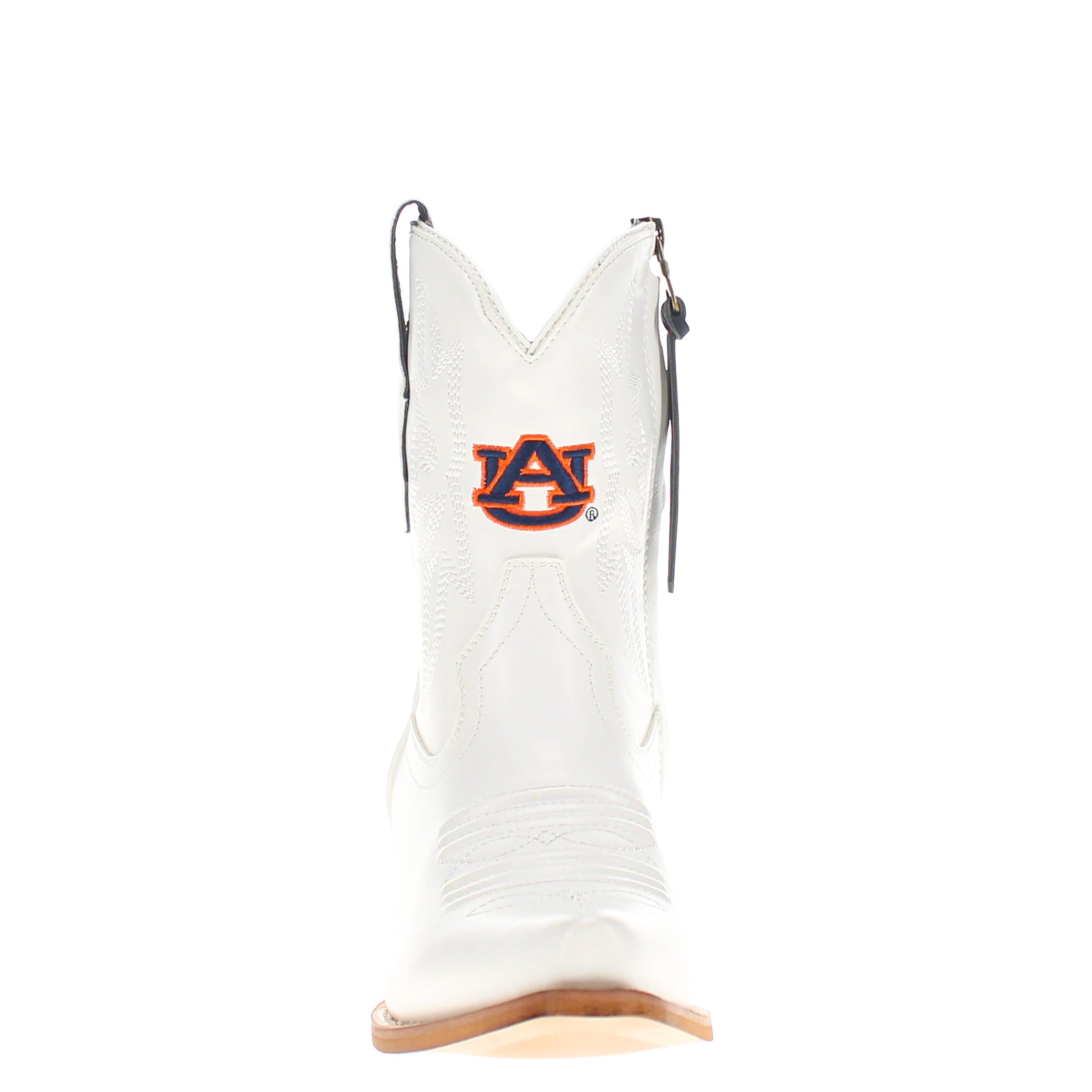 Women's Auburn University White Cowgirl Boots with Color Tassel Lynn by V by Vaccari