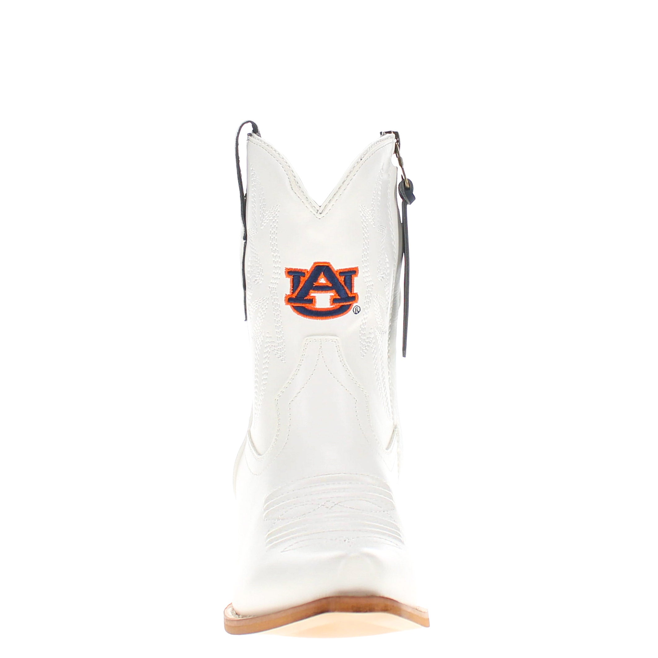 Women's Auburn University White Cowgirl Boots with Color Tassel Lynn by V by Vaccari