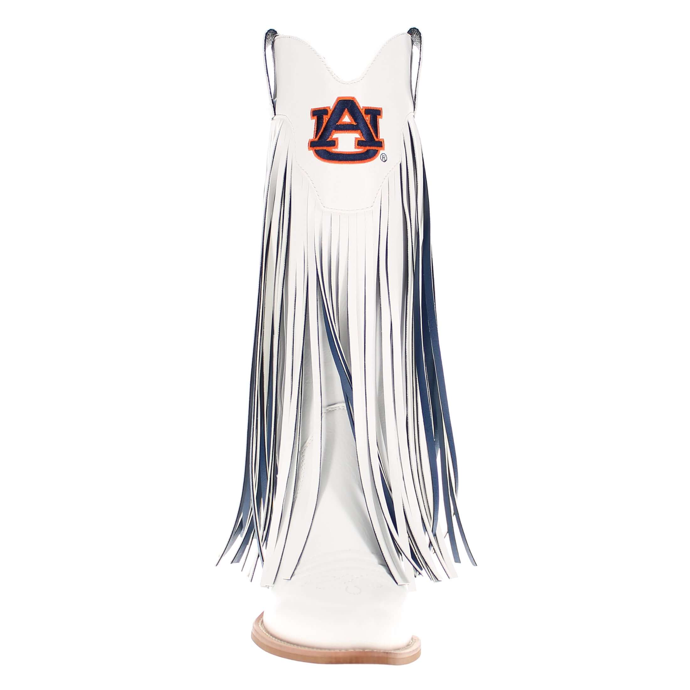 Auburn University Kacey White Fringe Boot by V By Vaccari