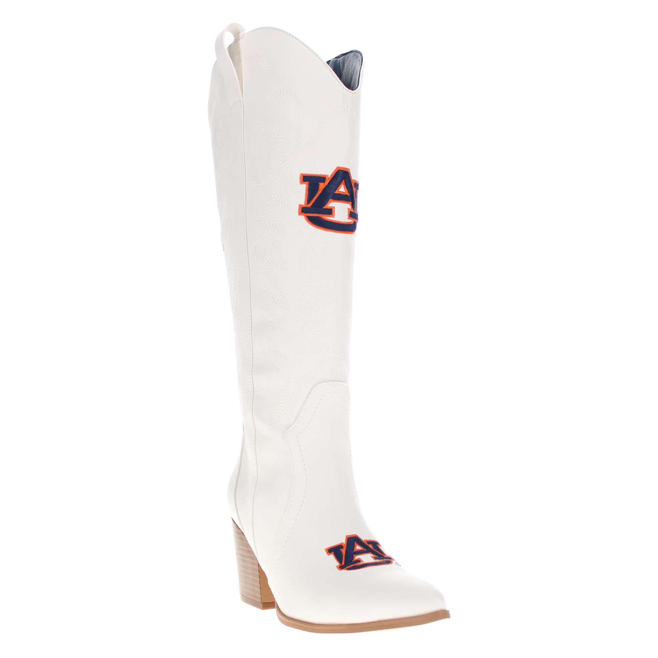 Auburn University Blair Tall White Boot By V By Vaccari