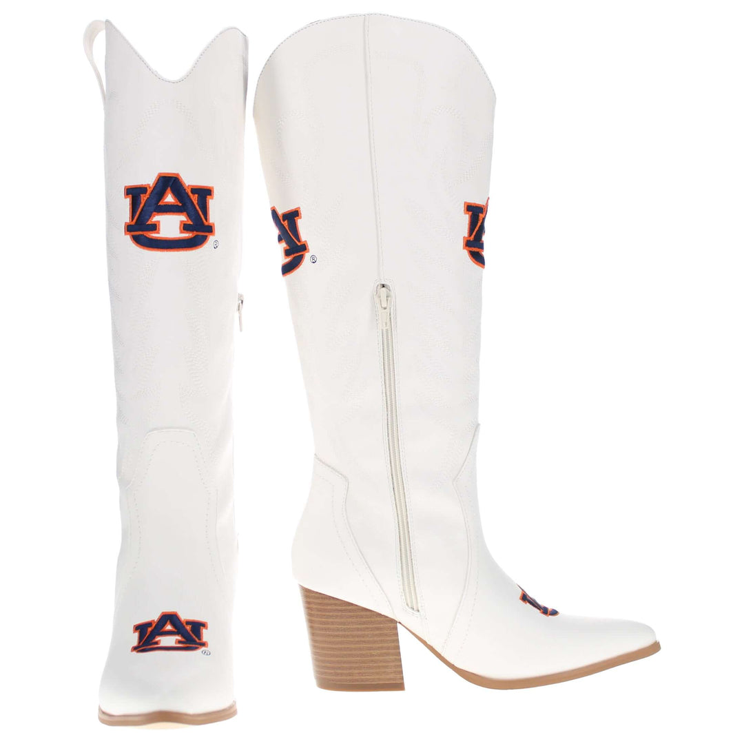 Auburn University Blair Tall White Boot By V By Vaccari