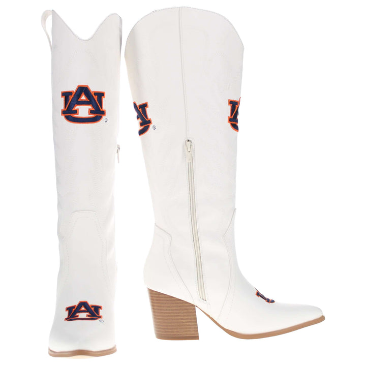 Auburn University Blair Tall White Boot By V By Vaccari