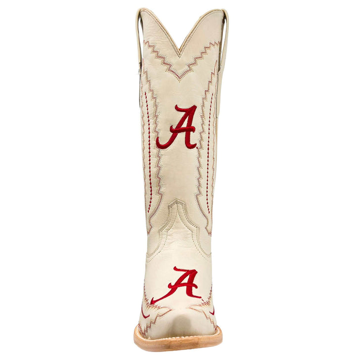 Women's University of Alabama Crimson Tide Bone Snip Toe Cowgirl Boots Naomi by Vaccari