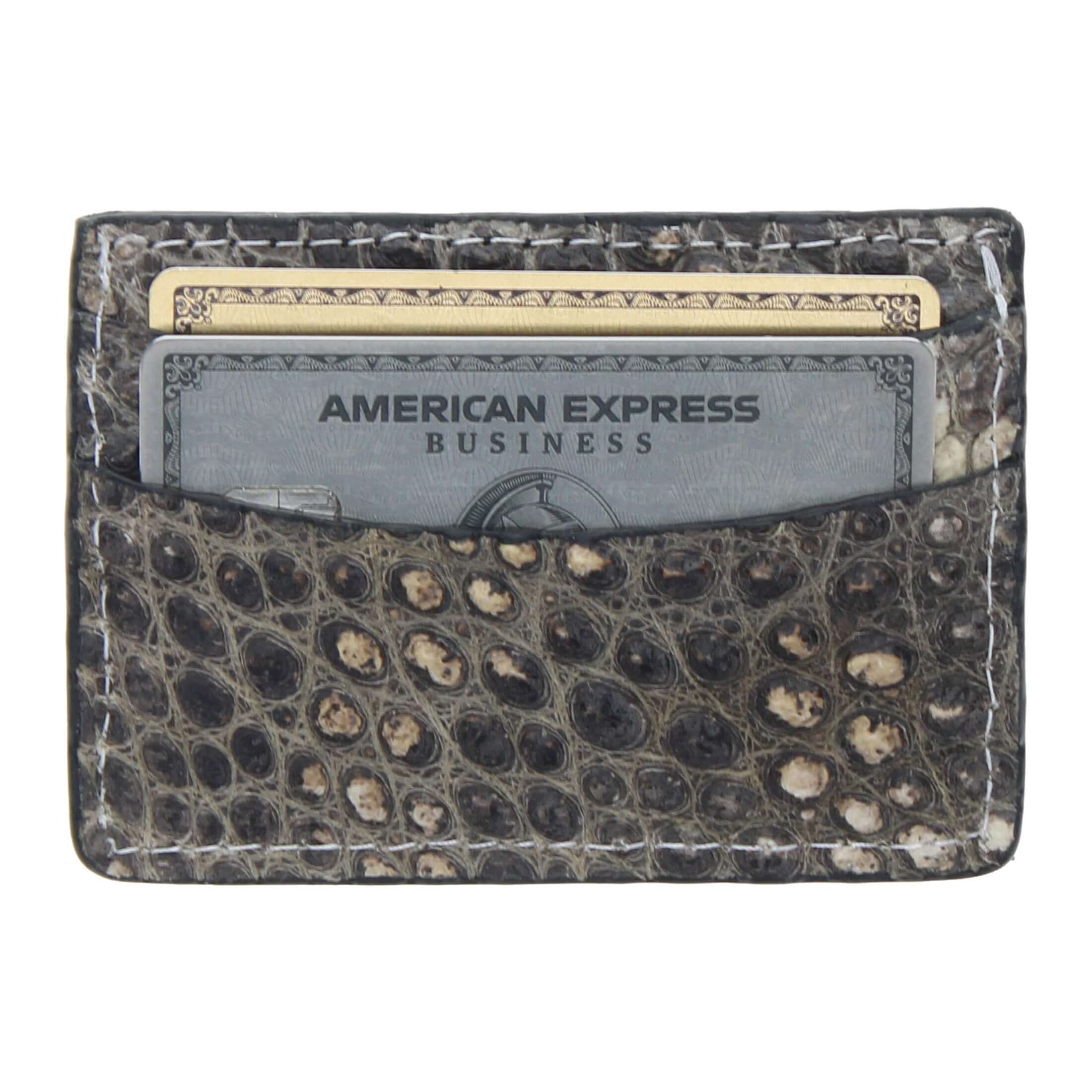 Men's Natural American Alligator Card Holder | Vaccari Boots