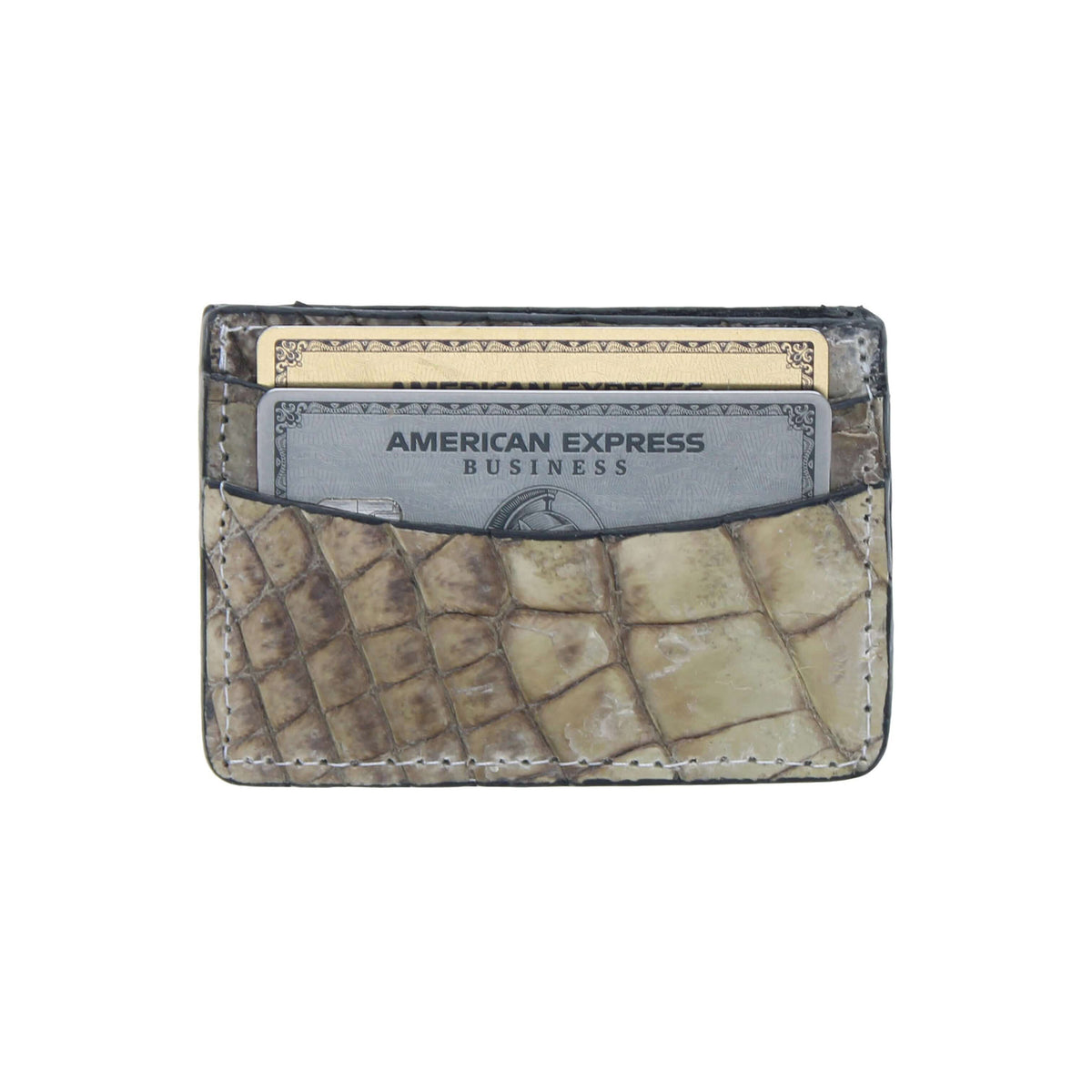 Men's Natural American Alligator Card Holder | Vaccari Boots Men's Natural American Alligator Card Holder | Vaccari Boots