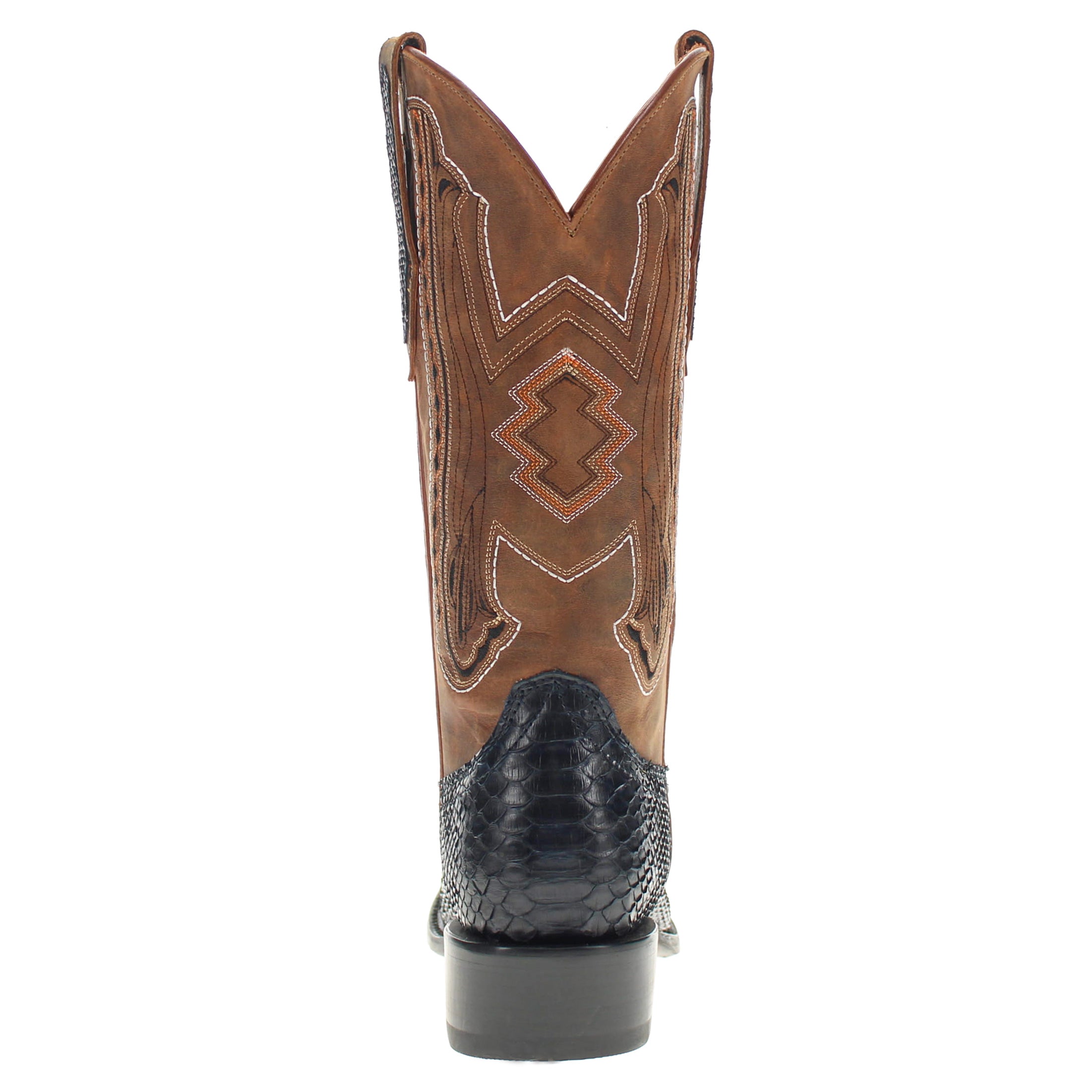 Men's Navy Blue Python JW Toe Cowboy Boots by Vaccari