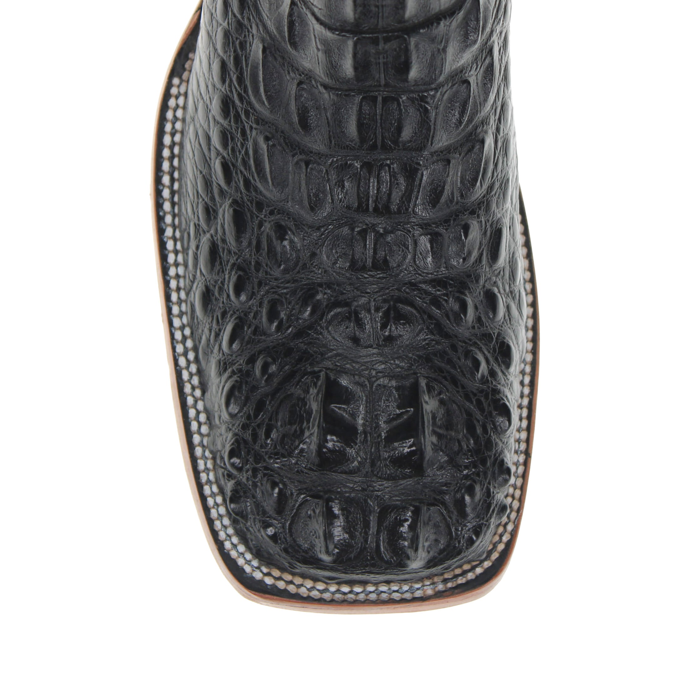 超希少 40s USA カウハイド ブラック レザーキャップ AT&LAST Men's Black Head Cut American Alligator | Vaccari Boots