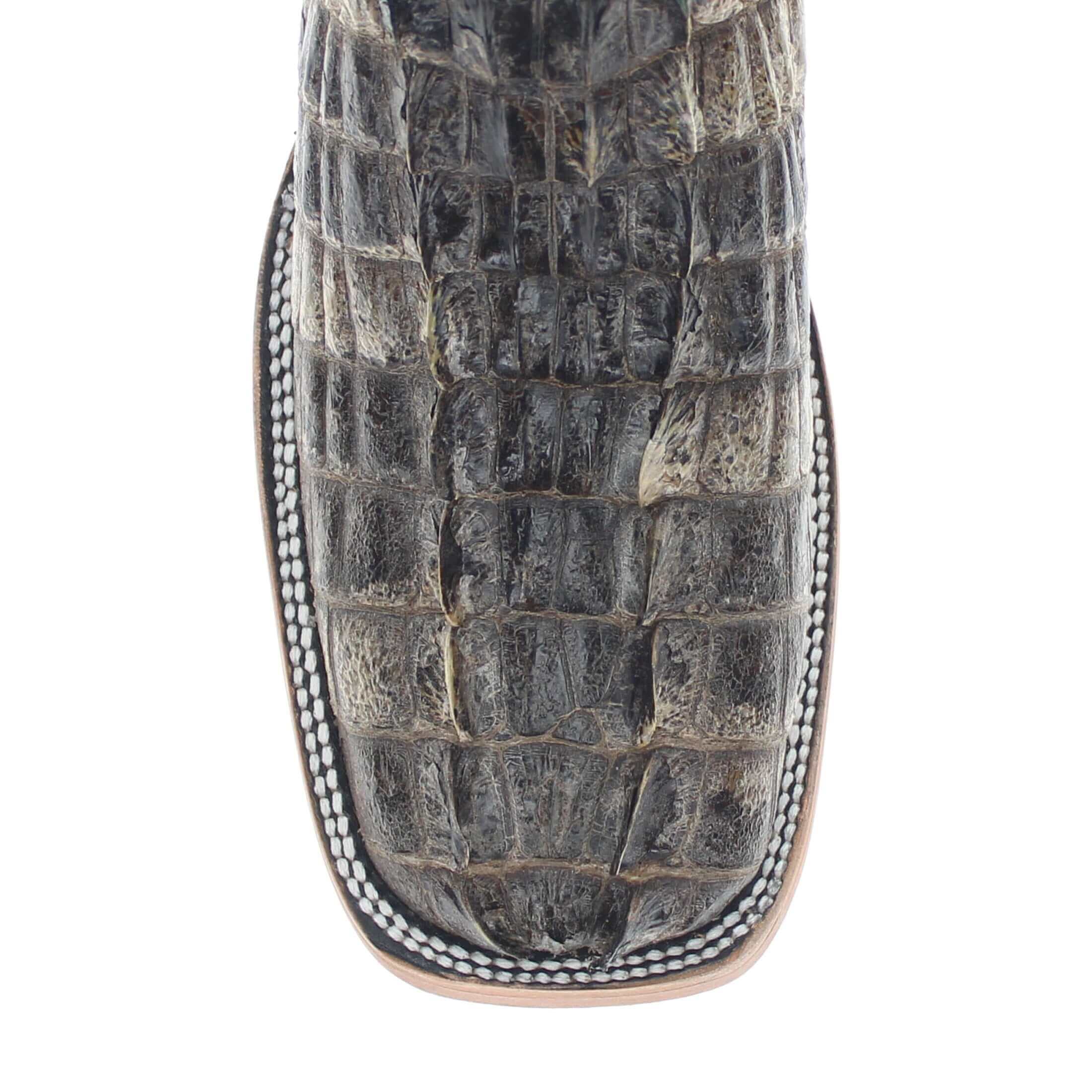 Men's Natural American Alligator Tail Cut Hornback Cowboy Boots Axel by Vaccari