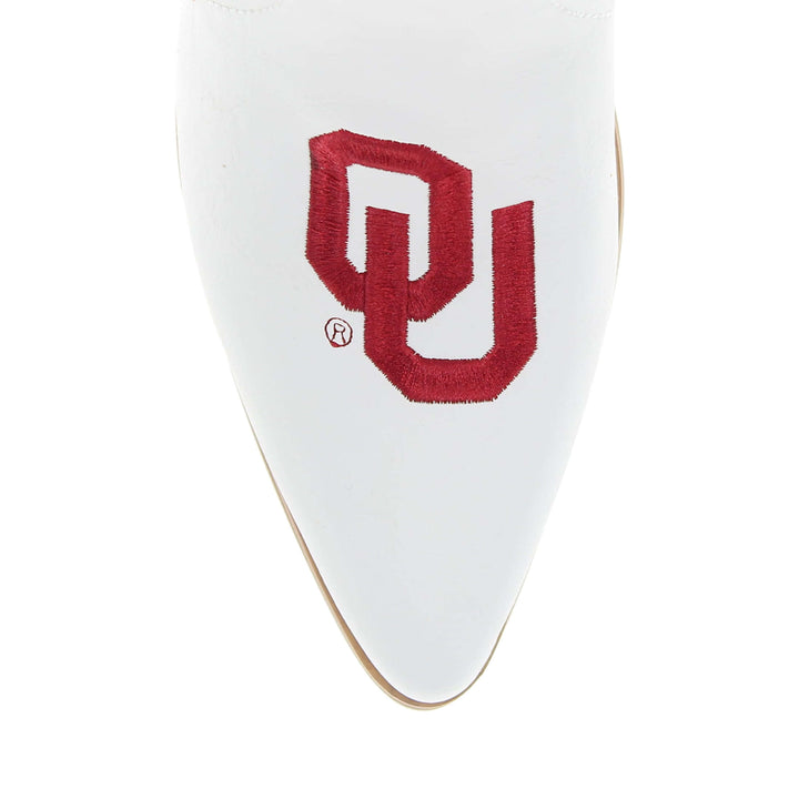 University of Oklahoma Blair Tall White Boot By V By Vaccari