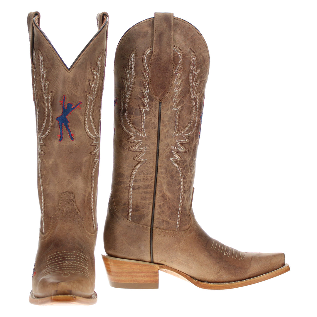 Women's Brown Cowgirl Boots Paige Rangerette by Vaccari University