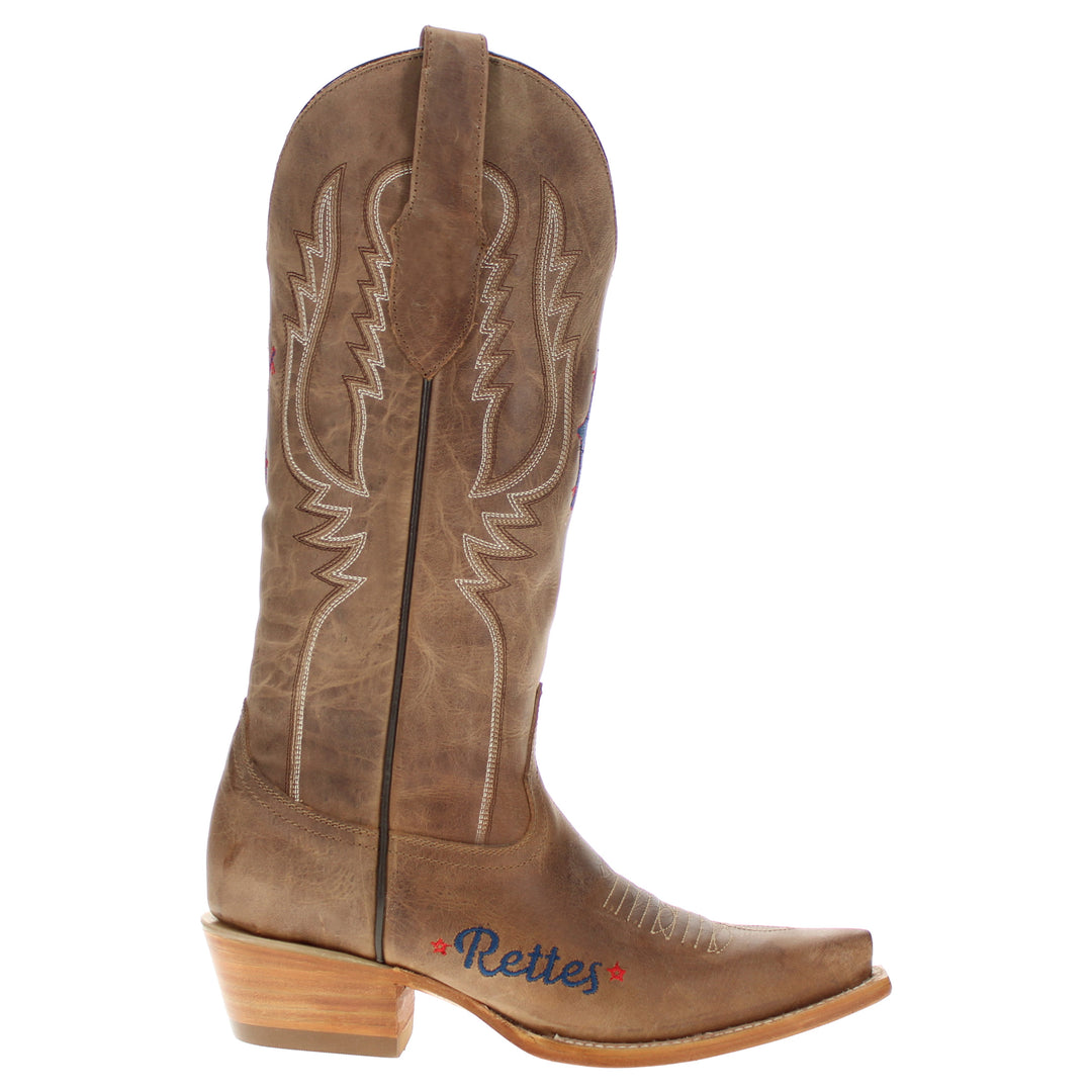 Women's Brown Cowgirl Boots Paige Rangerette by Vaccari University