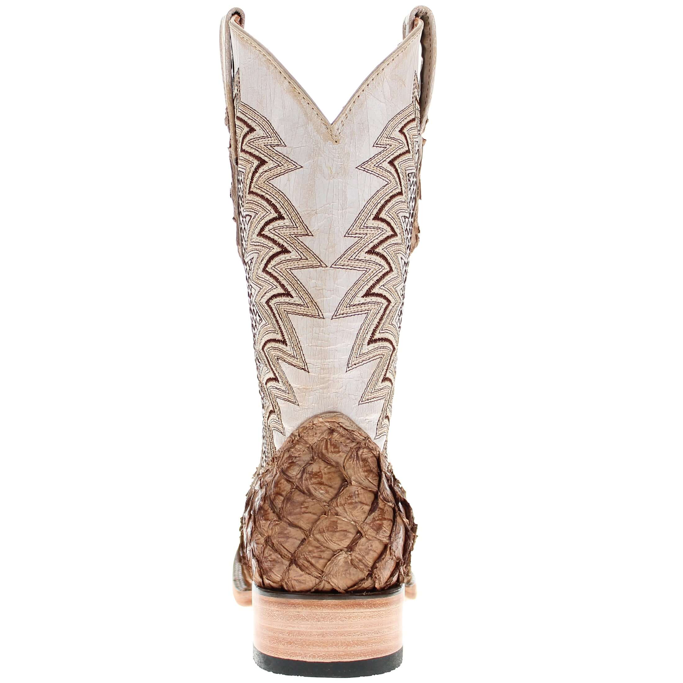 Men's Vaccari Orix Pirarucu Broad Square Toe Cowboy Boots