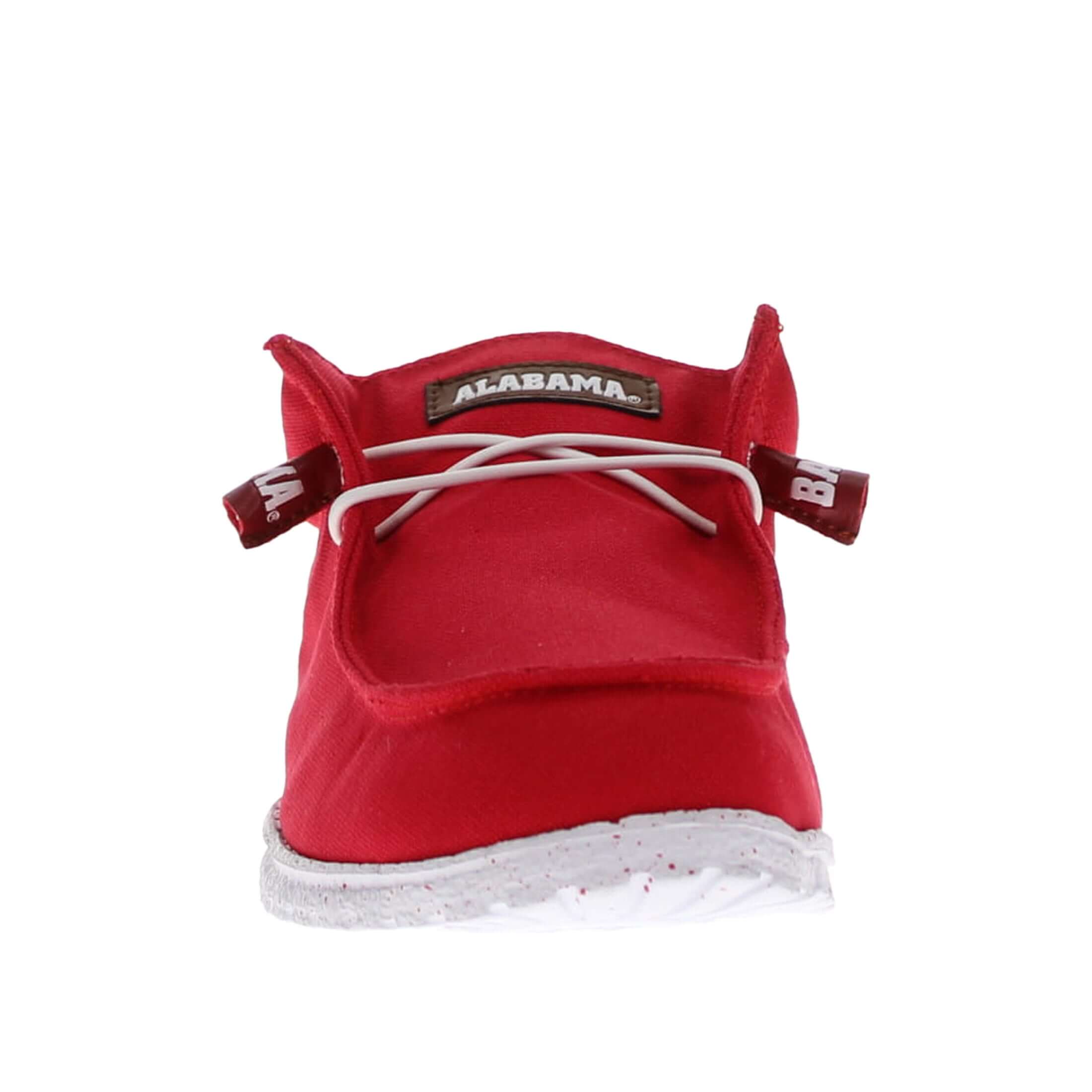 Men's University of Alabama Crimson Tide Red Canvas Casual Shoe by Vaccari