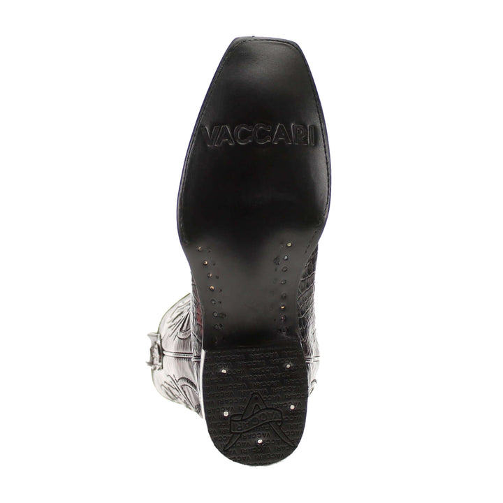 Black Cherry American alligator belly cowboy boots with a caiman texture