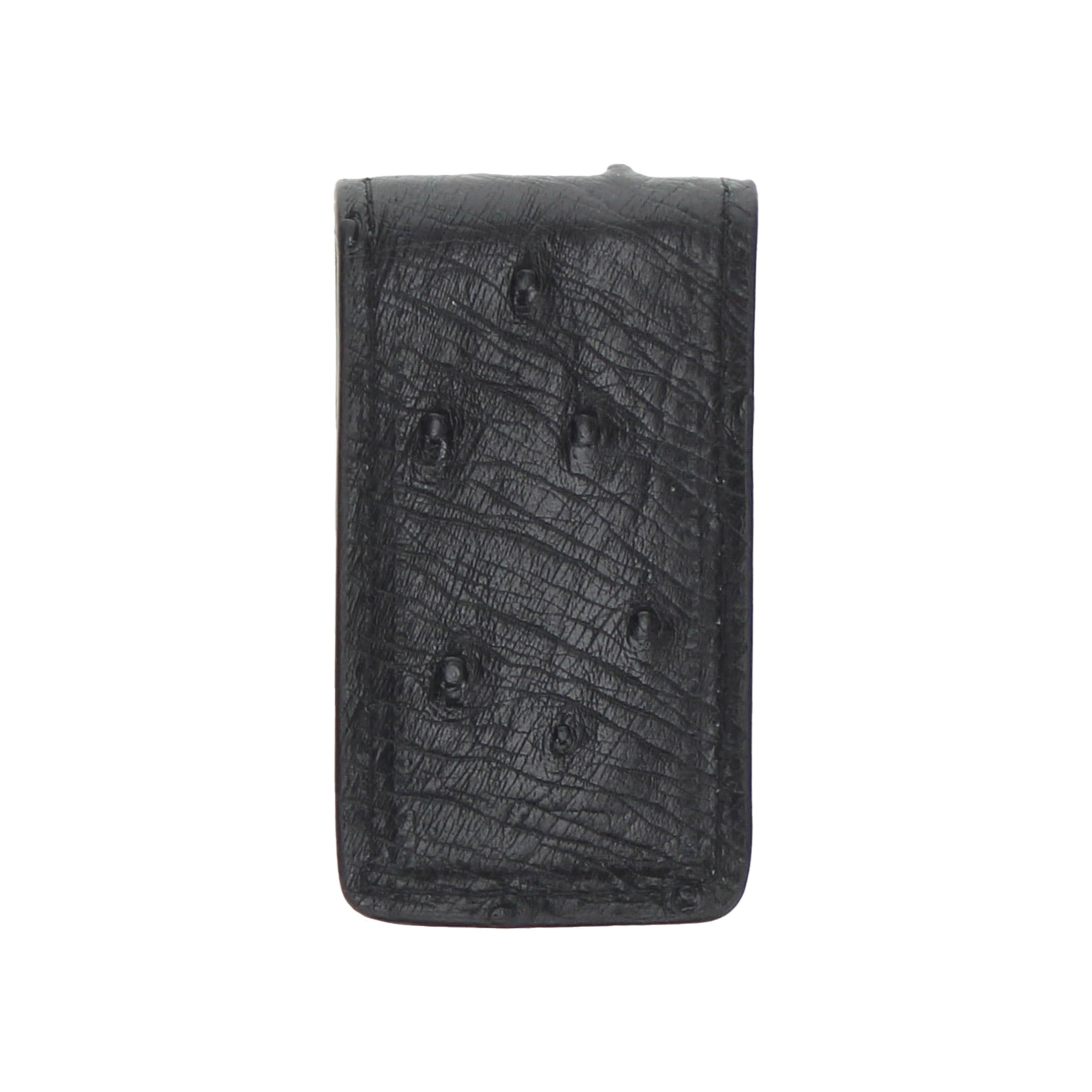 Black Full Quill Ostrich Money Clip by Vaccari