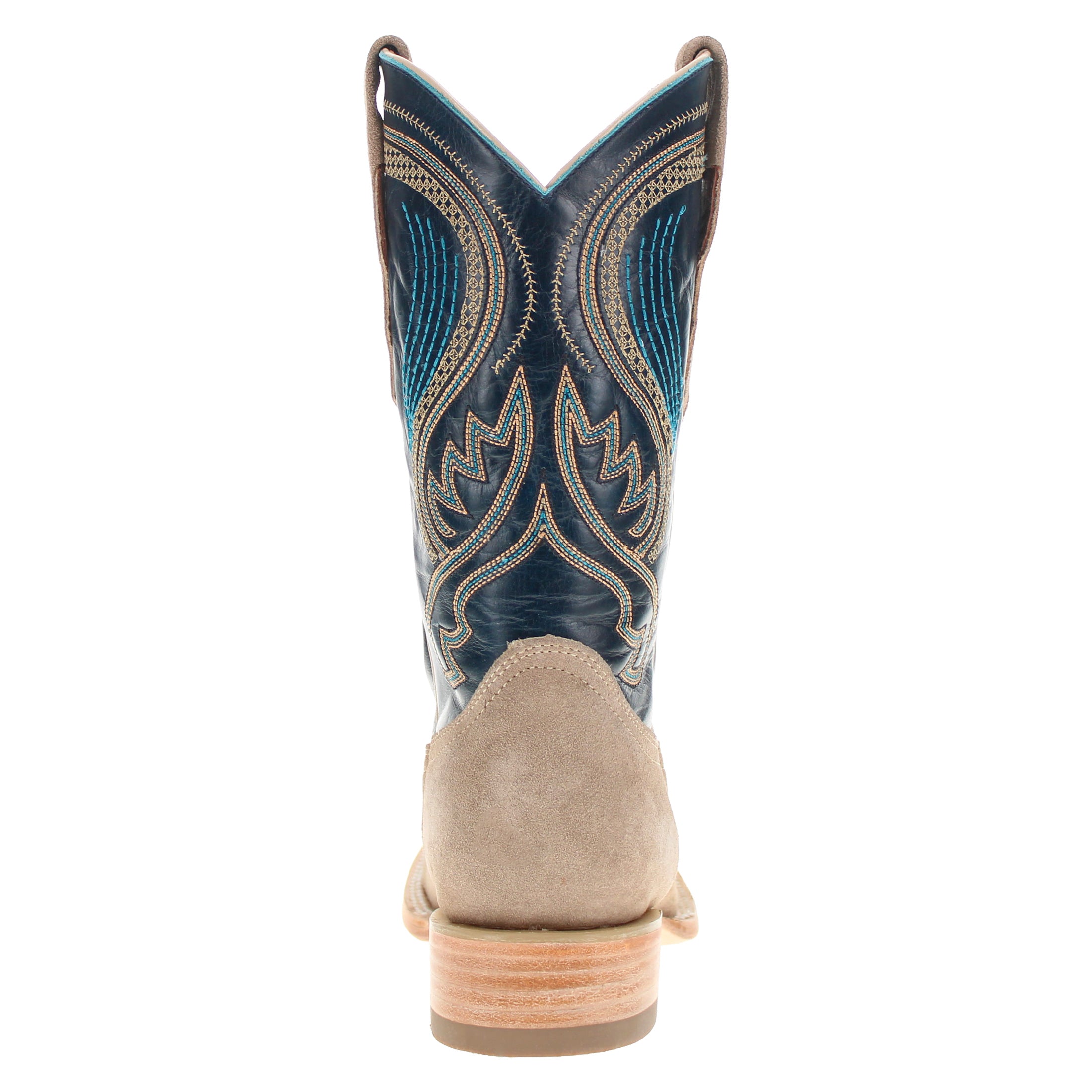 Men's Ivory Suede Vamp BS Toe Cowboy Boots by Vaccari