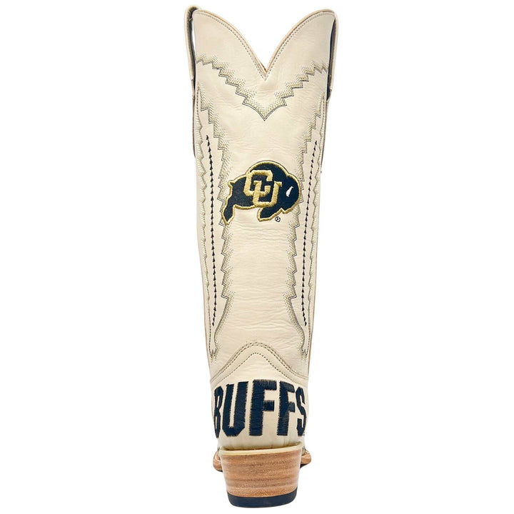 Women's University of Colorado Buffaloes Bone Snip Toe Cowgirl Boots Naomi by Vaccari